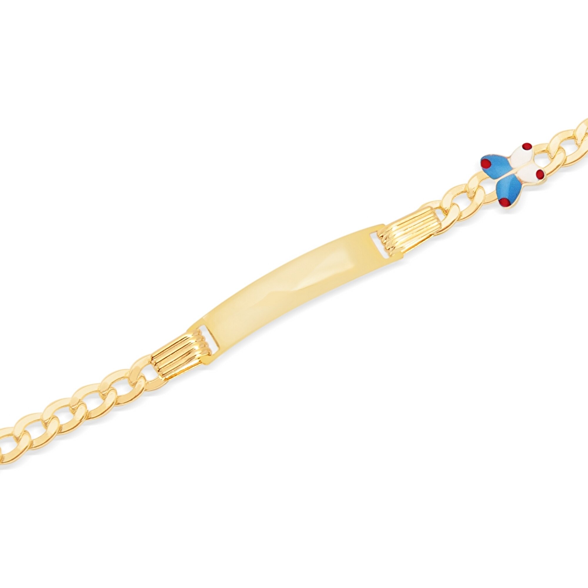 14 Ayar Sarı Altın Künye Bileklik