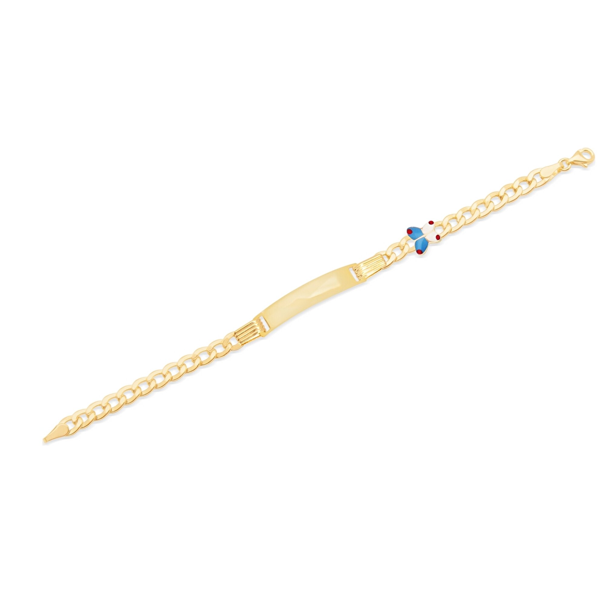 14 Ayar Sarı Altın Künye Bileklik