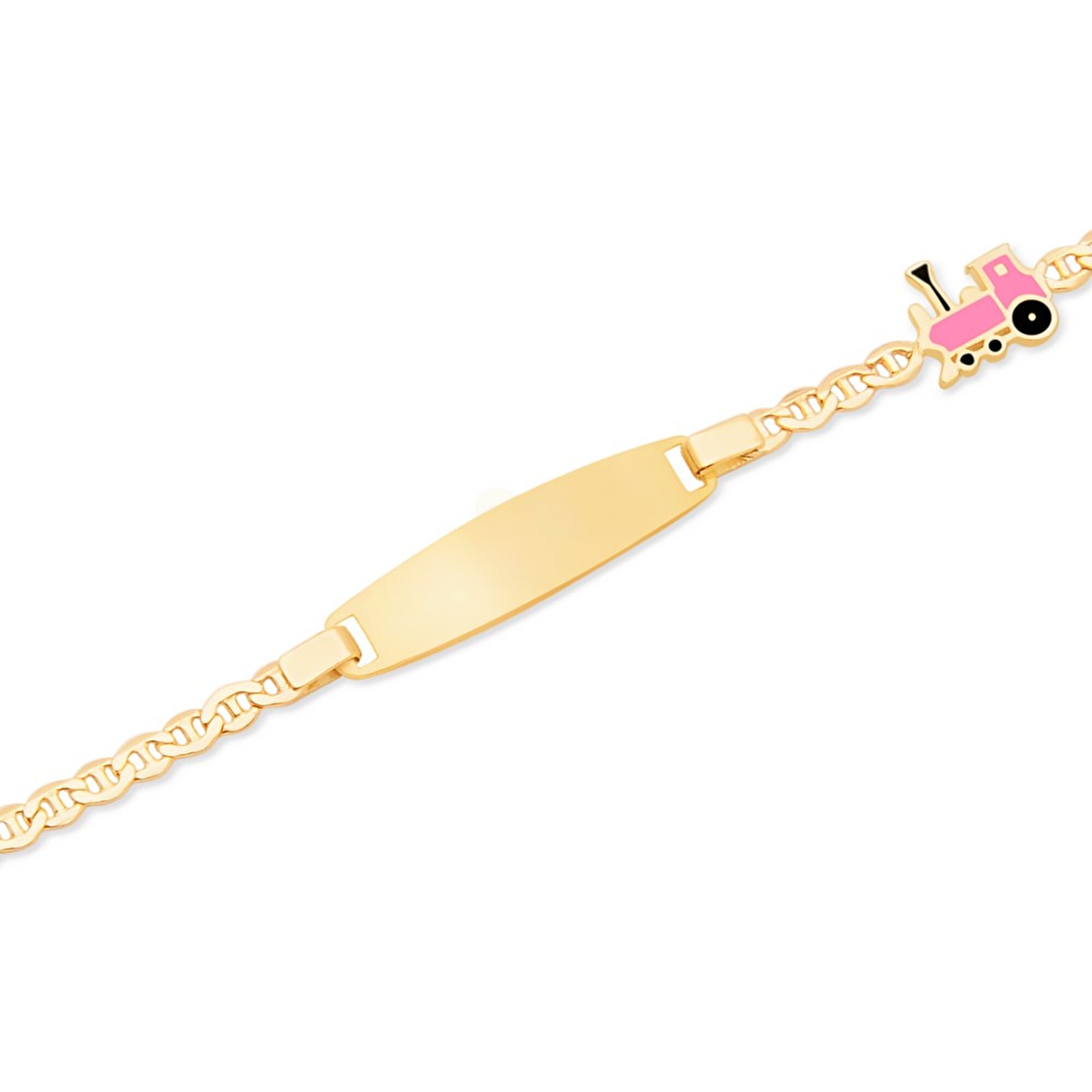 14 Ayar Sarı Altın Künye Bileklik