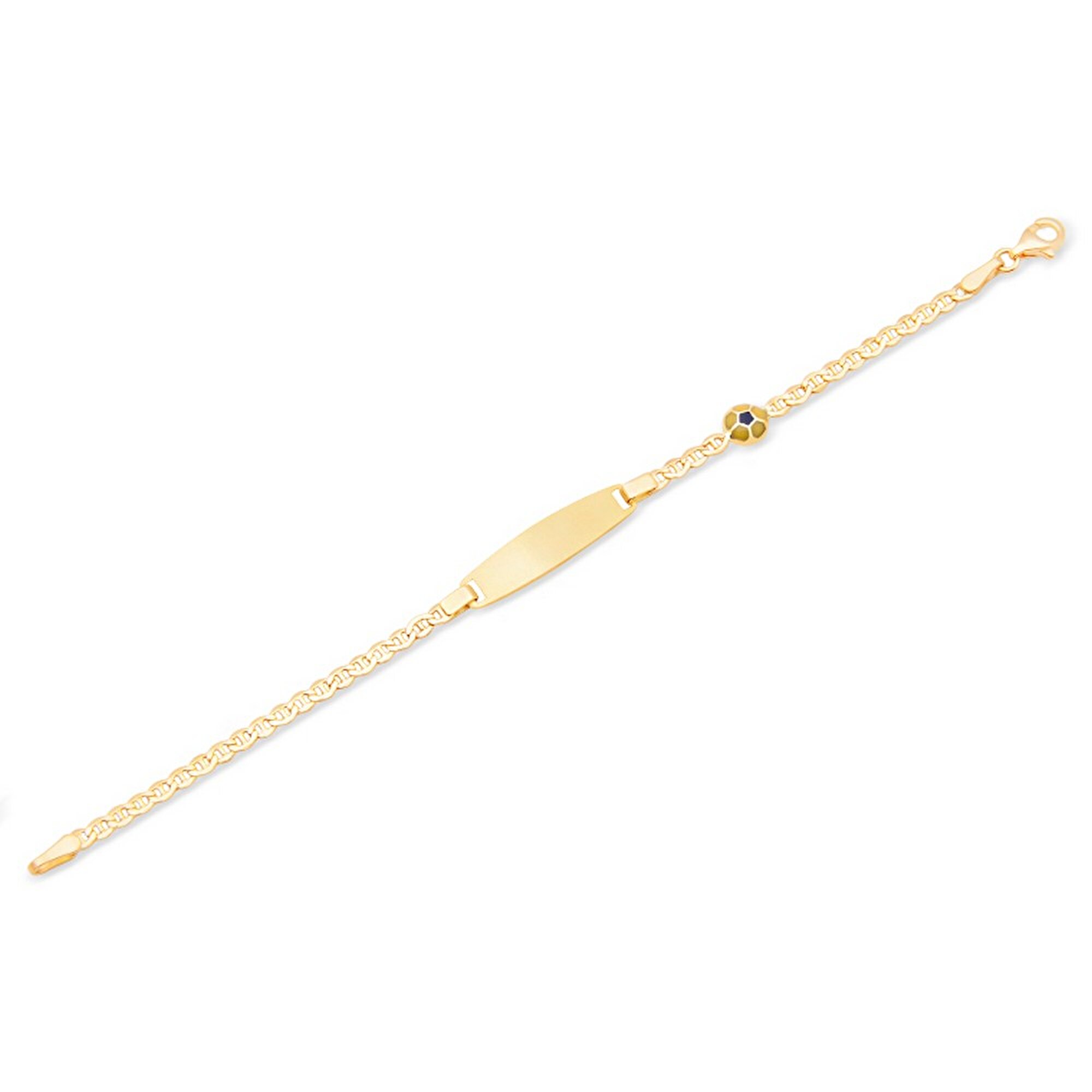14 Ayar Sarı Altın Künye Bileklik
