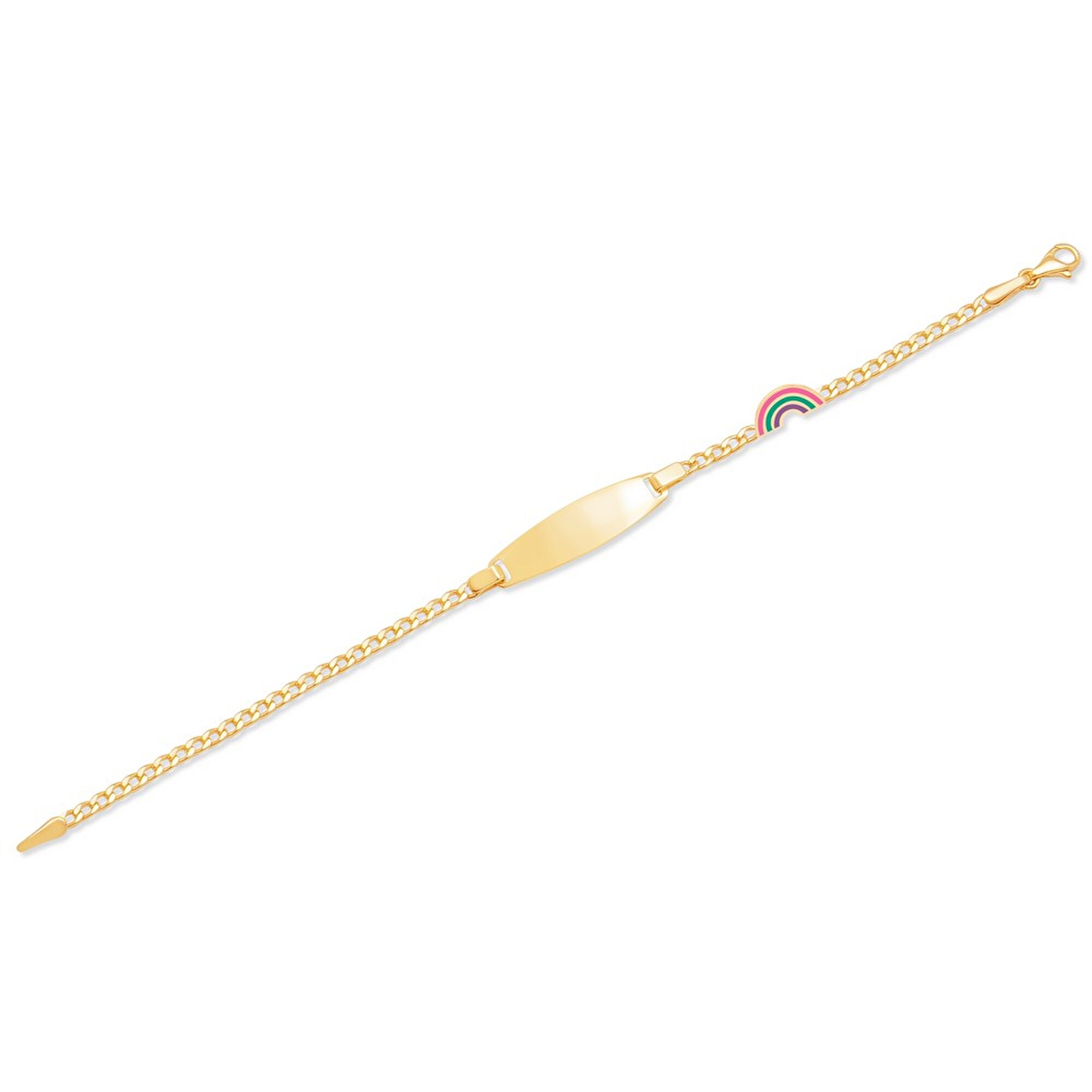 14 Ayar Sarı Altın Künye Bileklik