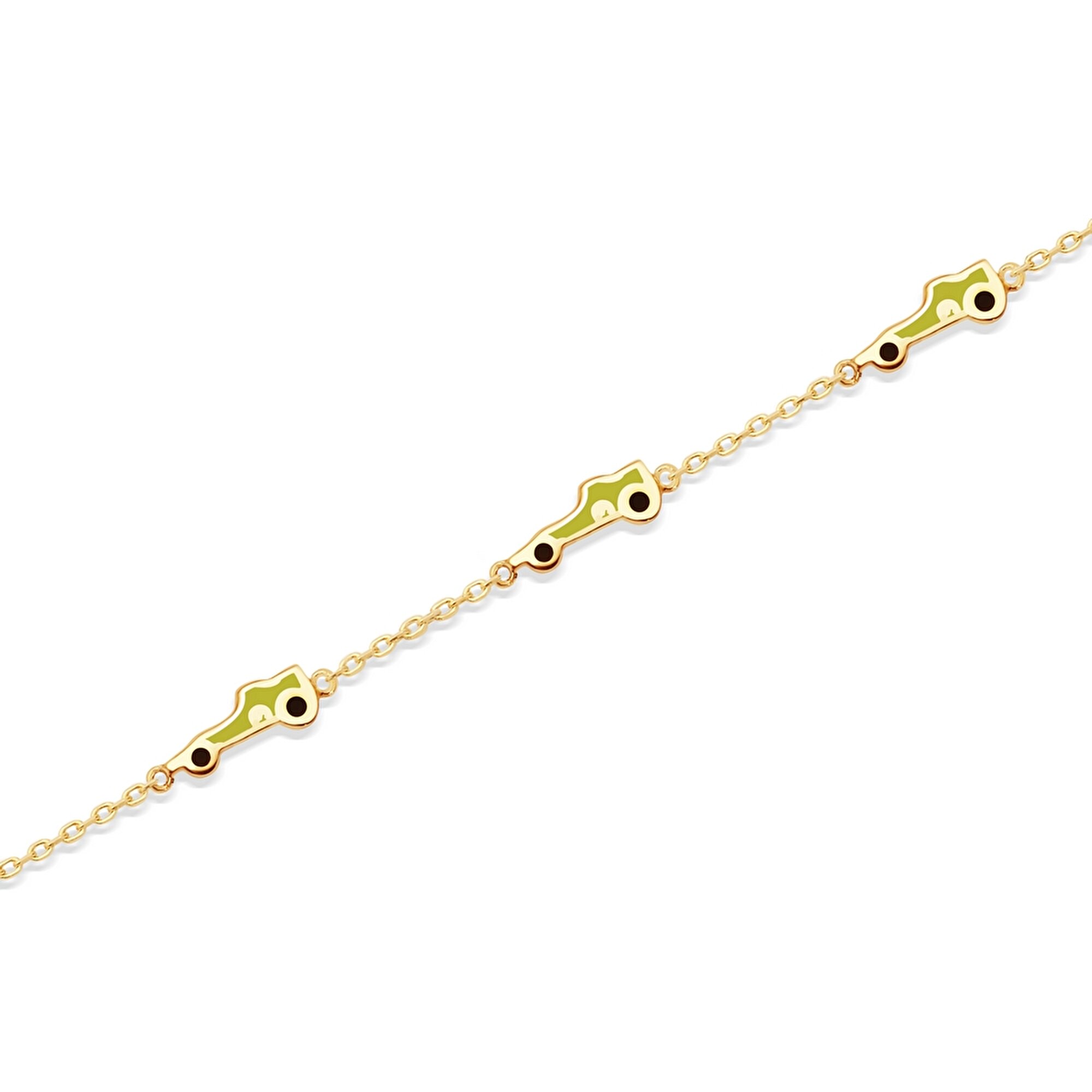 14 Ayar Sarı Altın Künye Bileklik