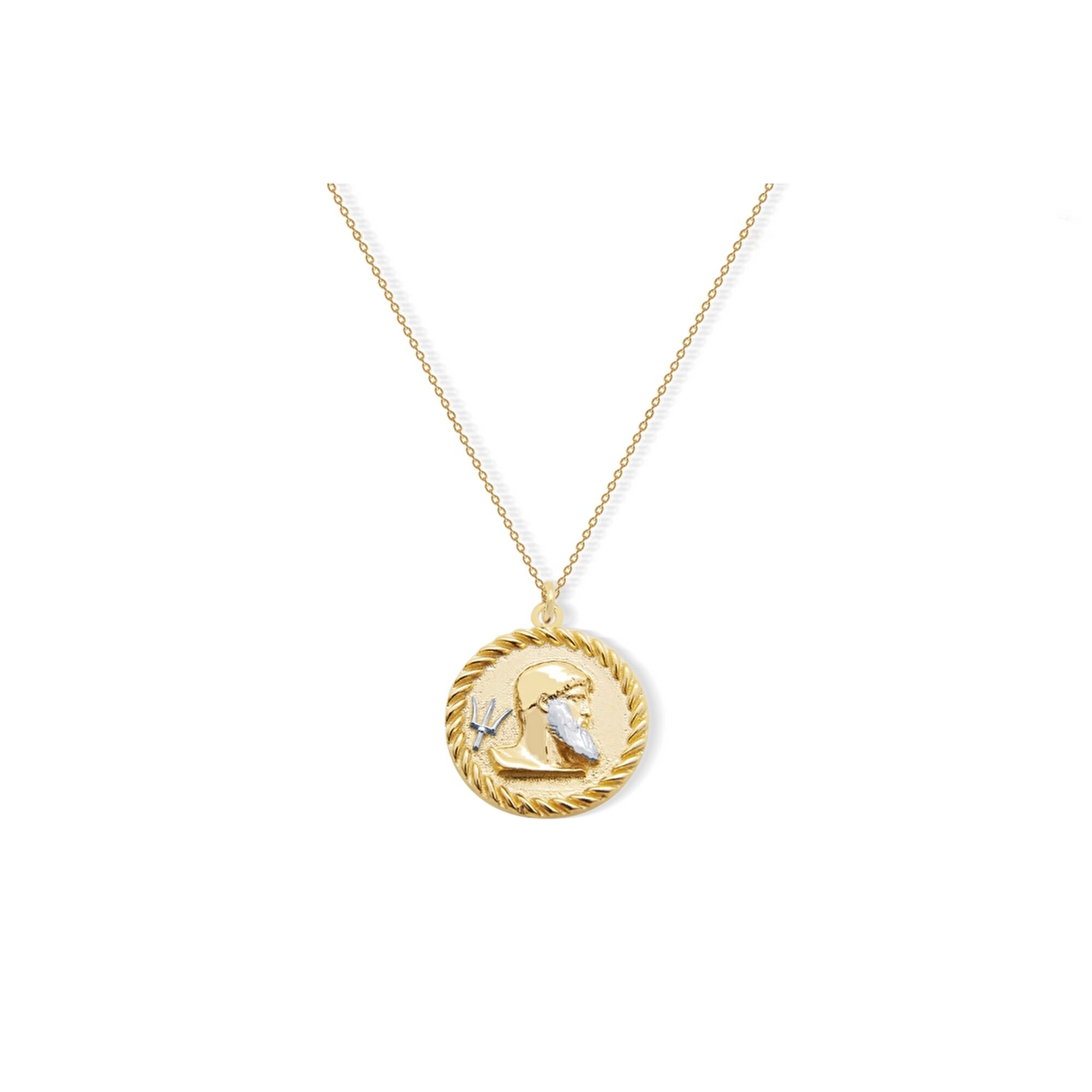 14 Ayar Sarı Altın Madalyon Figürlü Kolye