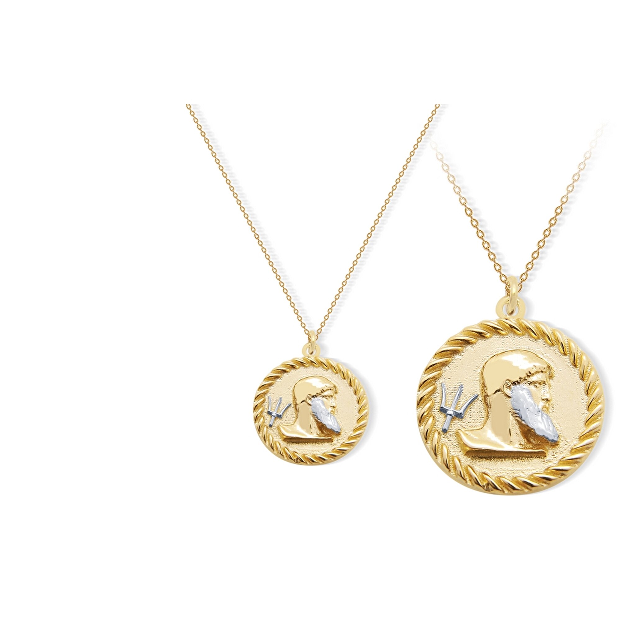 14 Ayar Sarı Altın Madalyon Figürlü Kolye