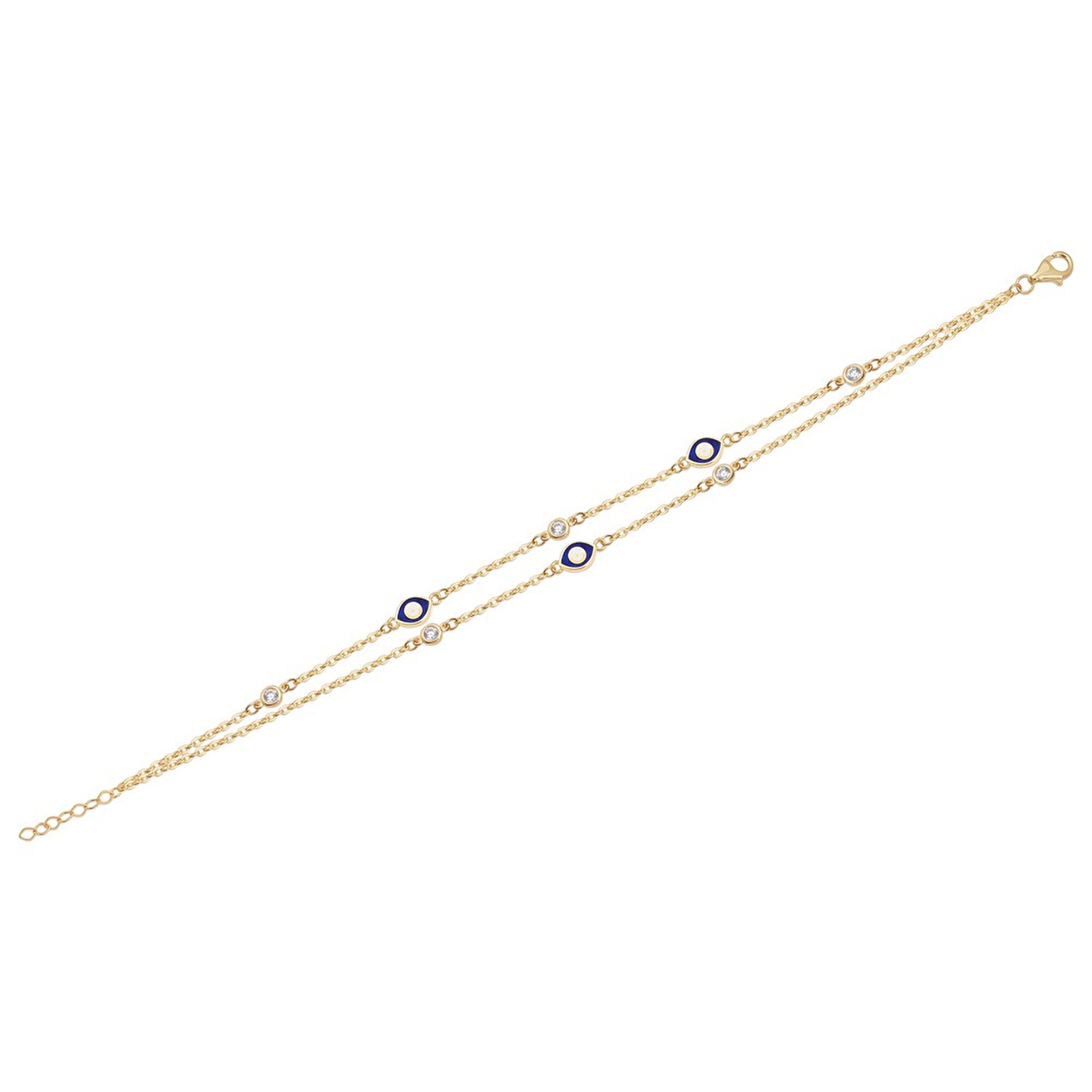 14 Ayar Sarı Altın Nazar Boncuklu Bileklik