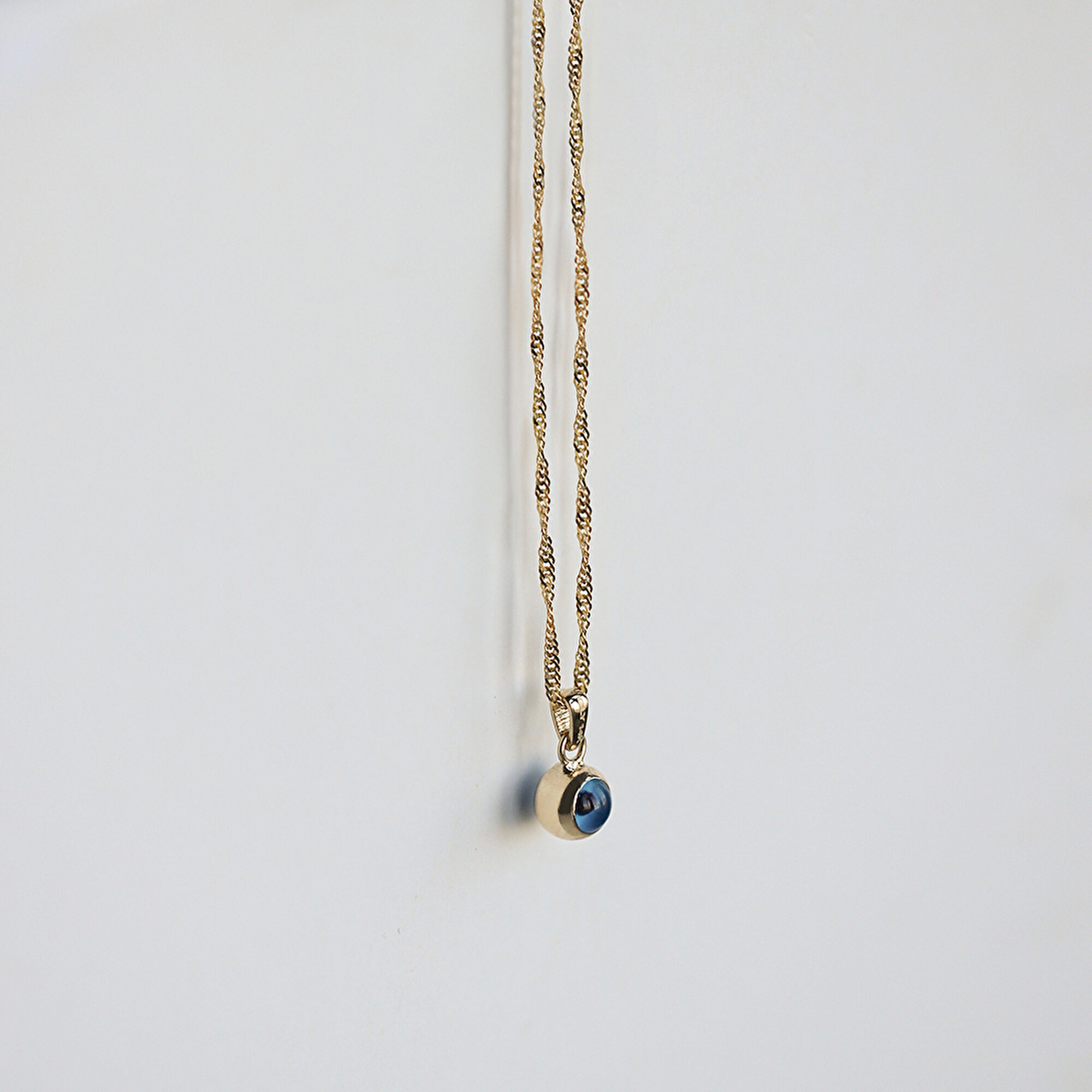 14 Ayar Sarı Altın Nazar Boncuğu Kolye