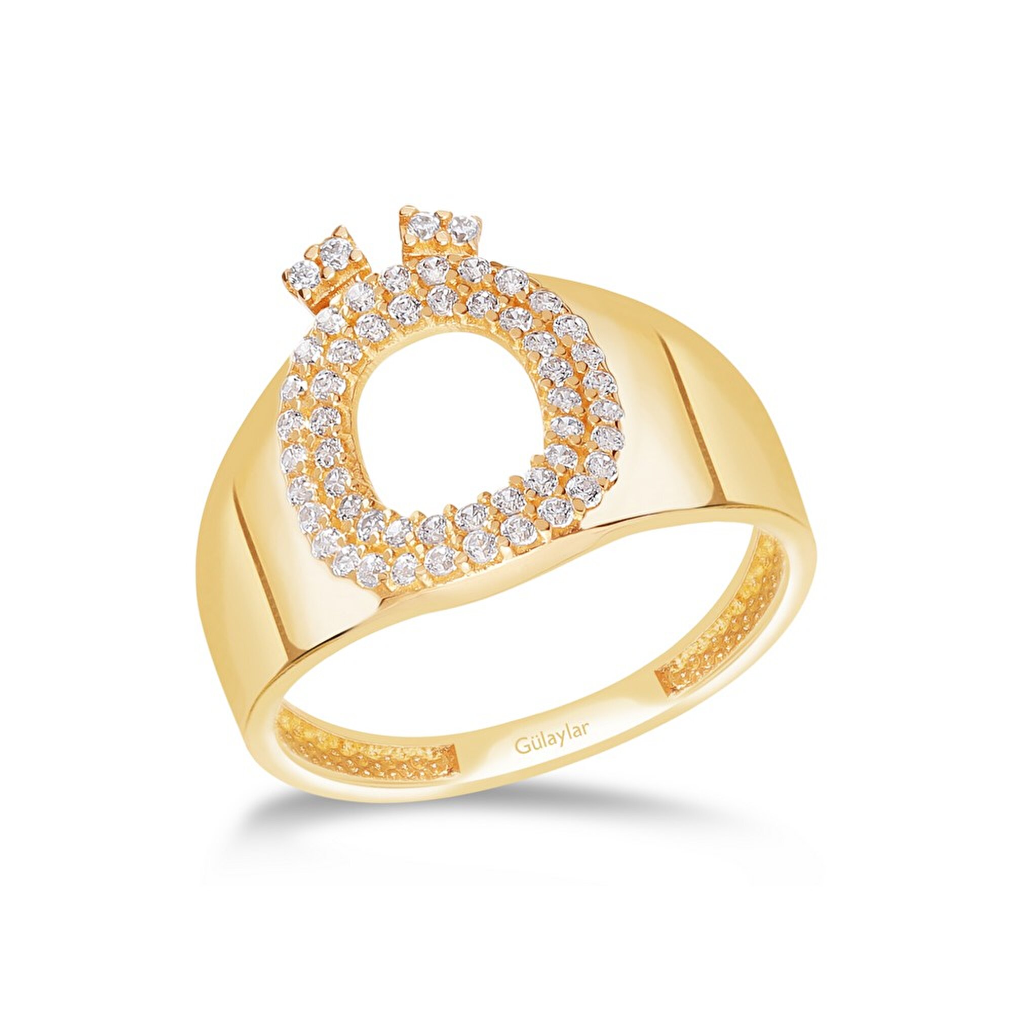 14 Ayar Sarı Altın Ö Harf Yüzük