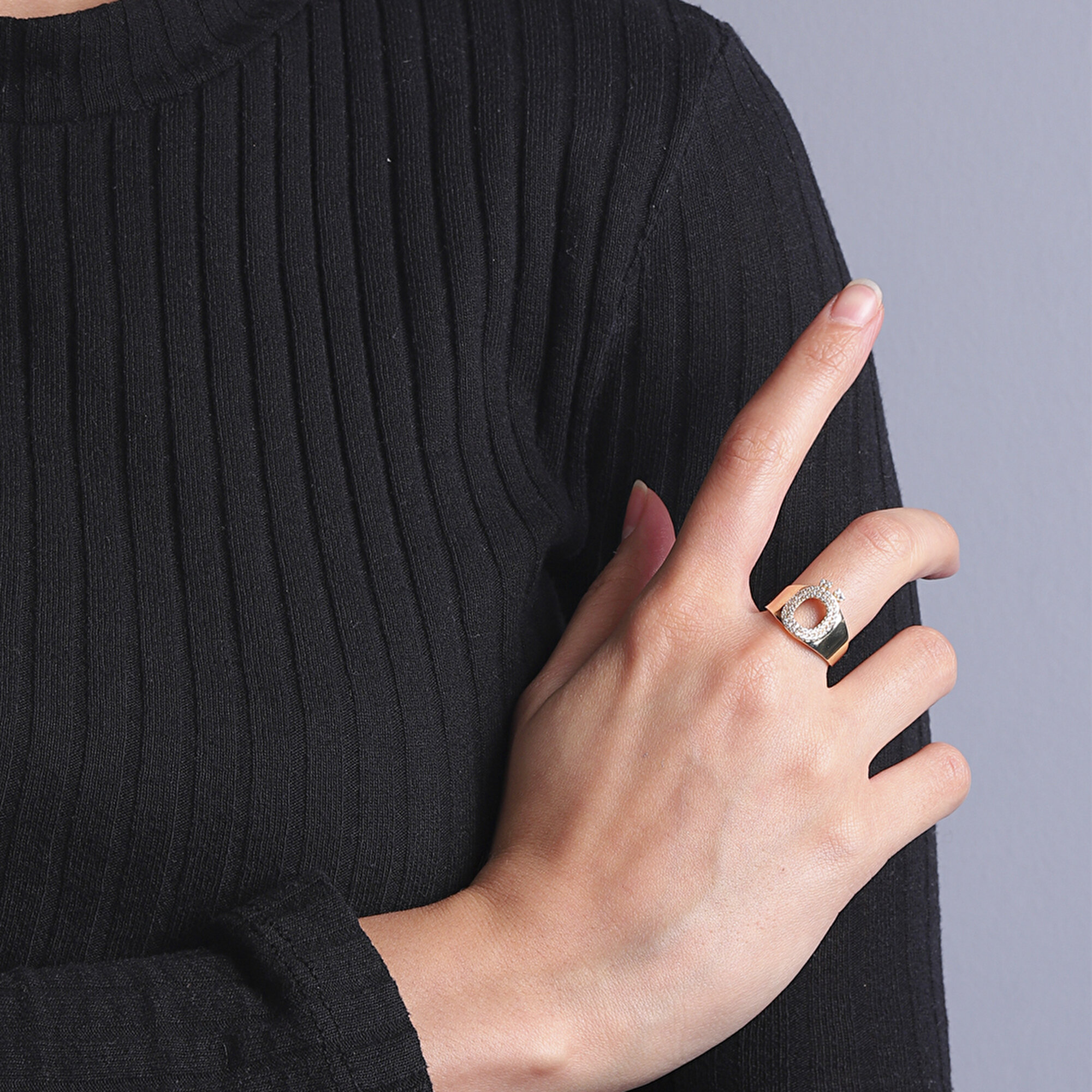 14 Ayar Sarı Altın Ö Harf Yüzük