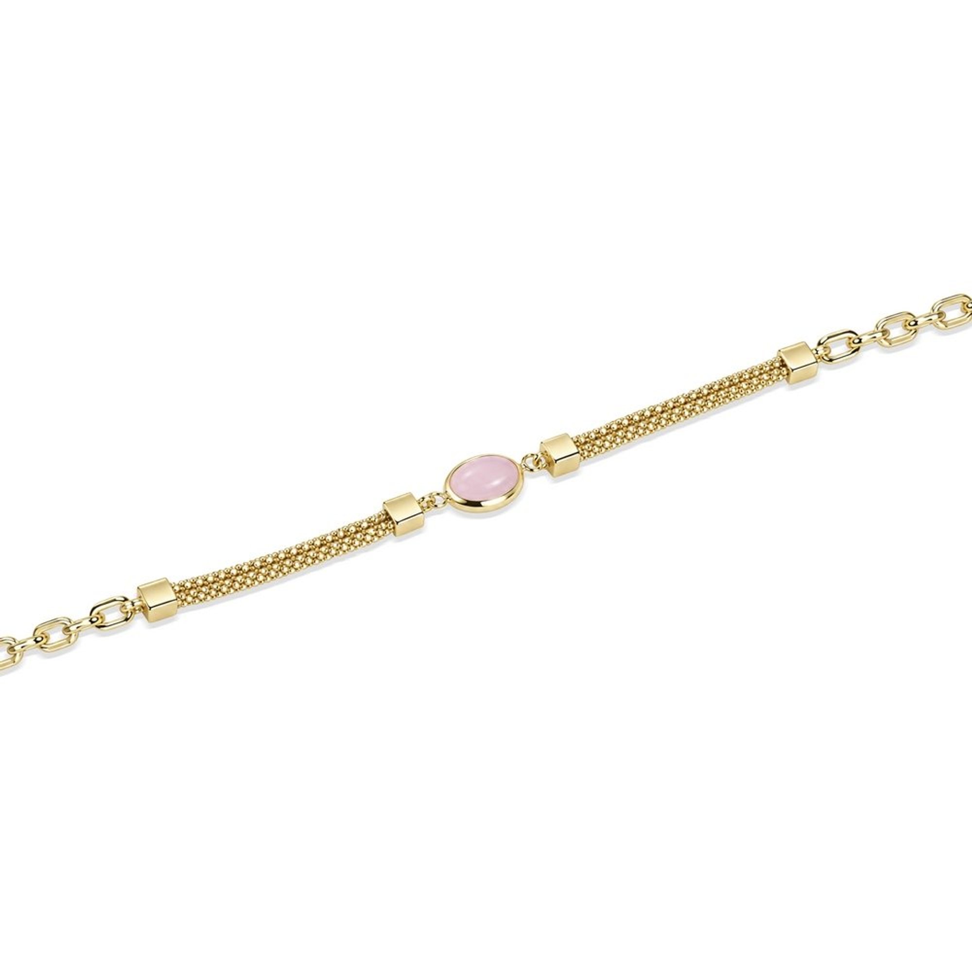 14 Ayar Sarı Altın Pembe Opal Taşlı Bileklik
