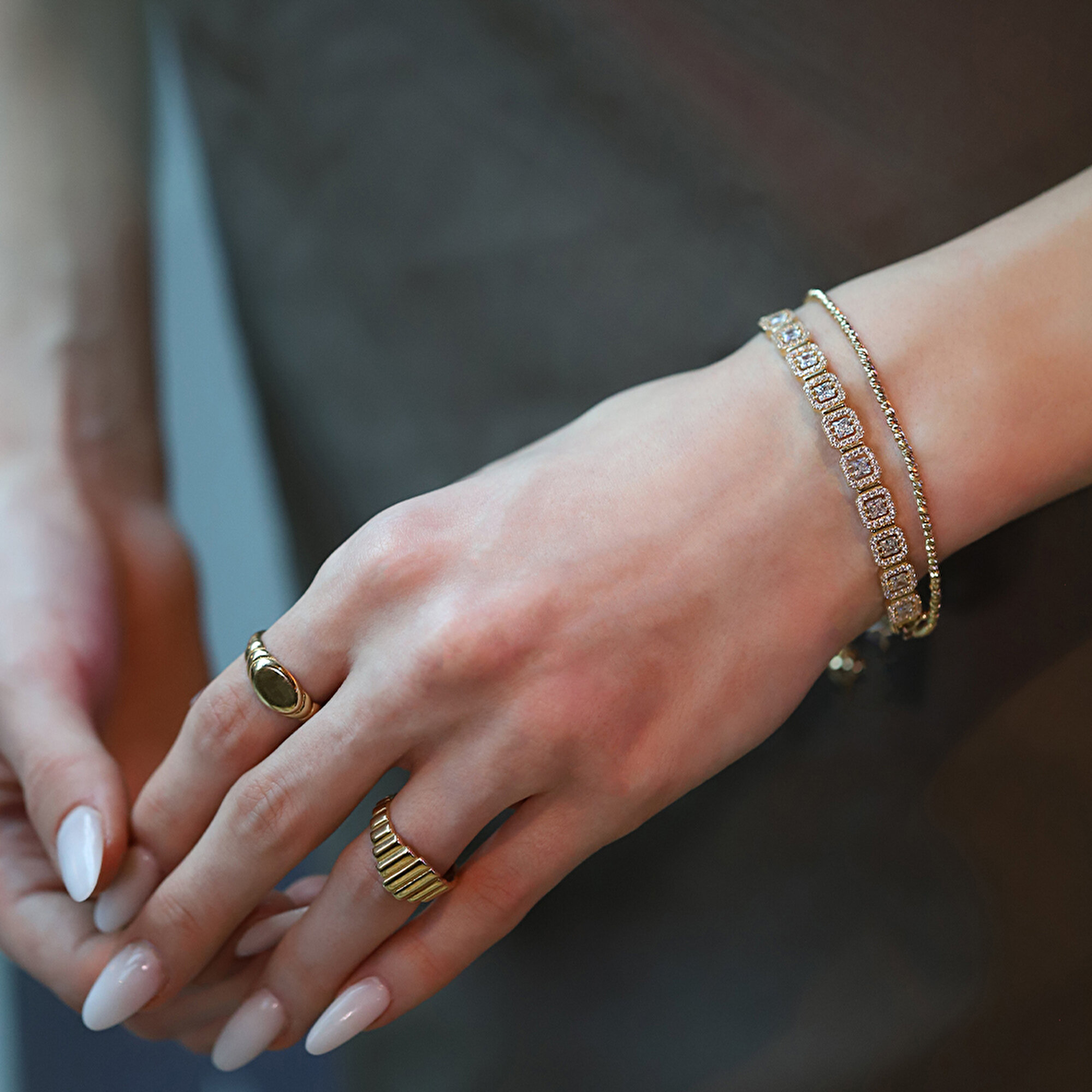 14 Ayar Sarı Altın Kişiye Özel Harf Yüzük