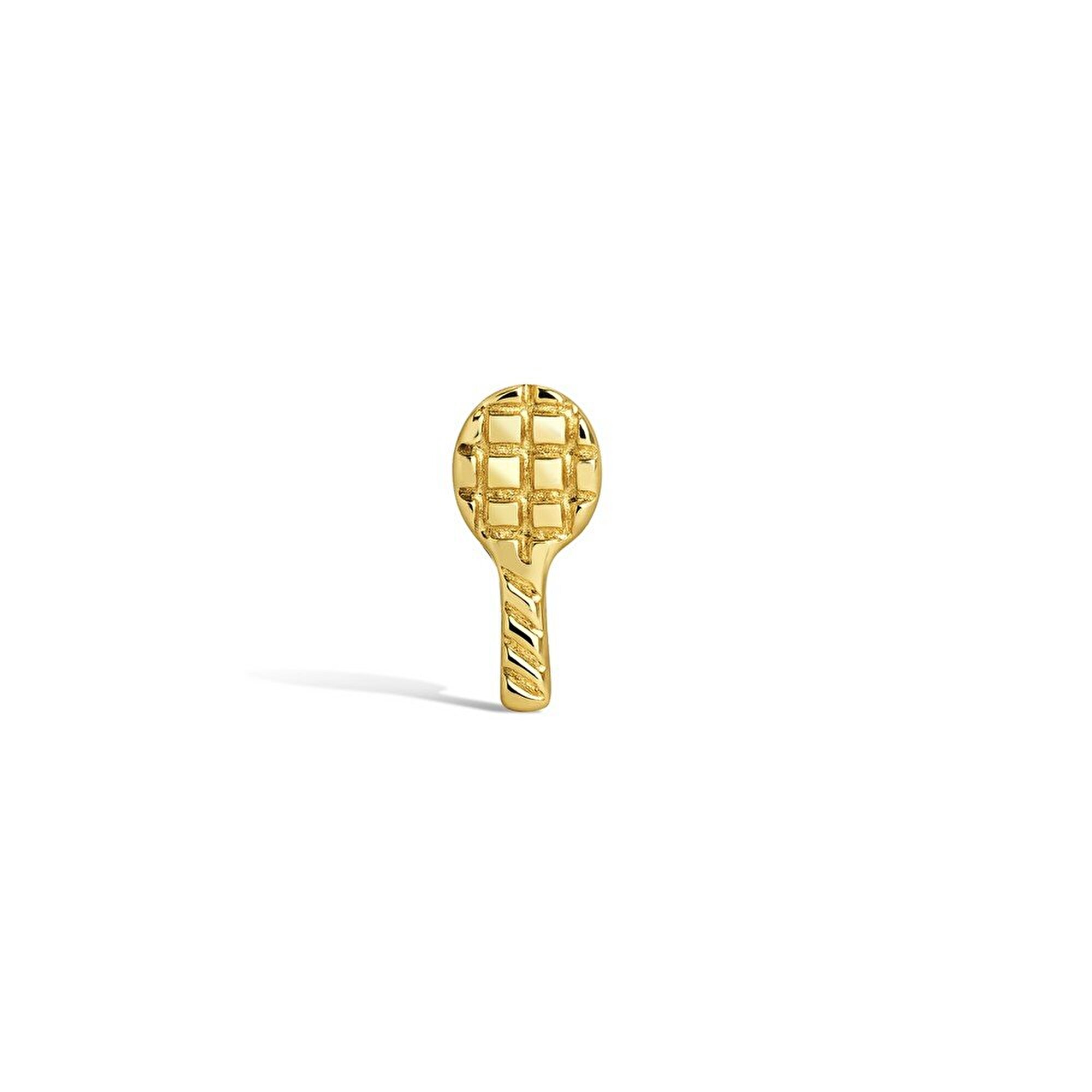 14 Ayar Sarı Altın Raket Tragus Piercing