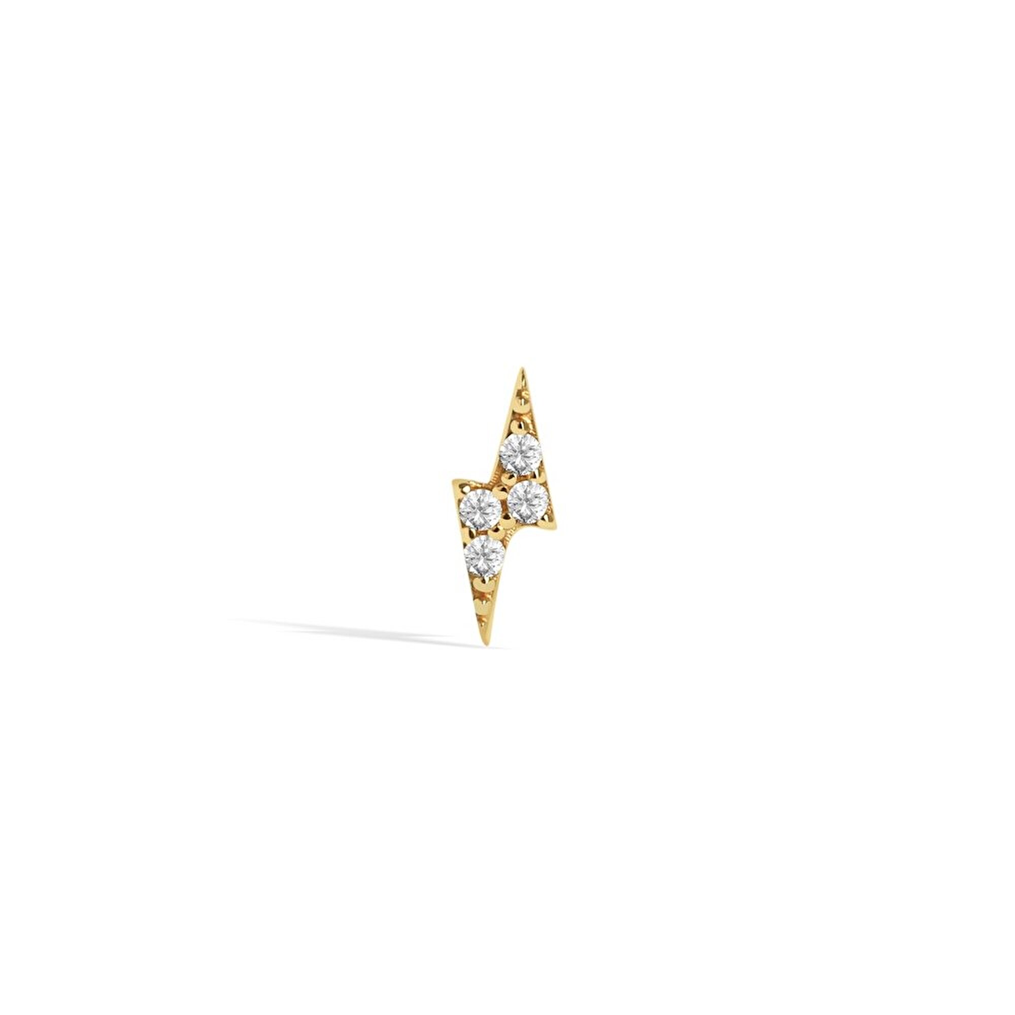 14 Ayar Sarı Altın Şimşek Tragus Piercing