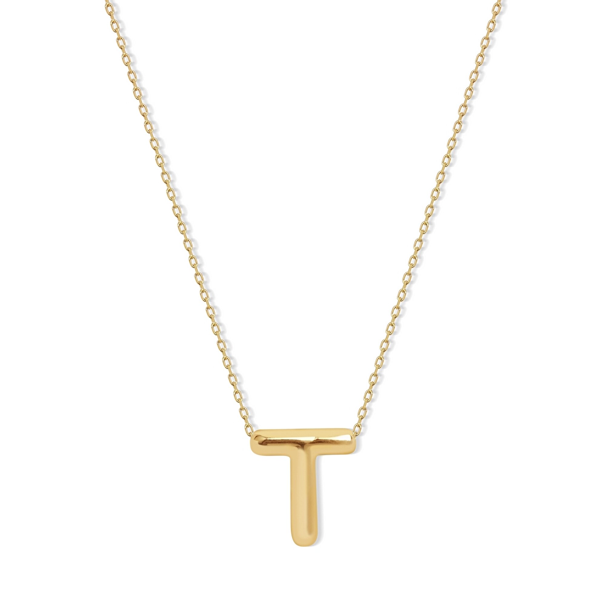 14 Ayar T Harf Bubble Kolye