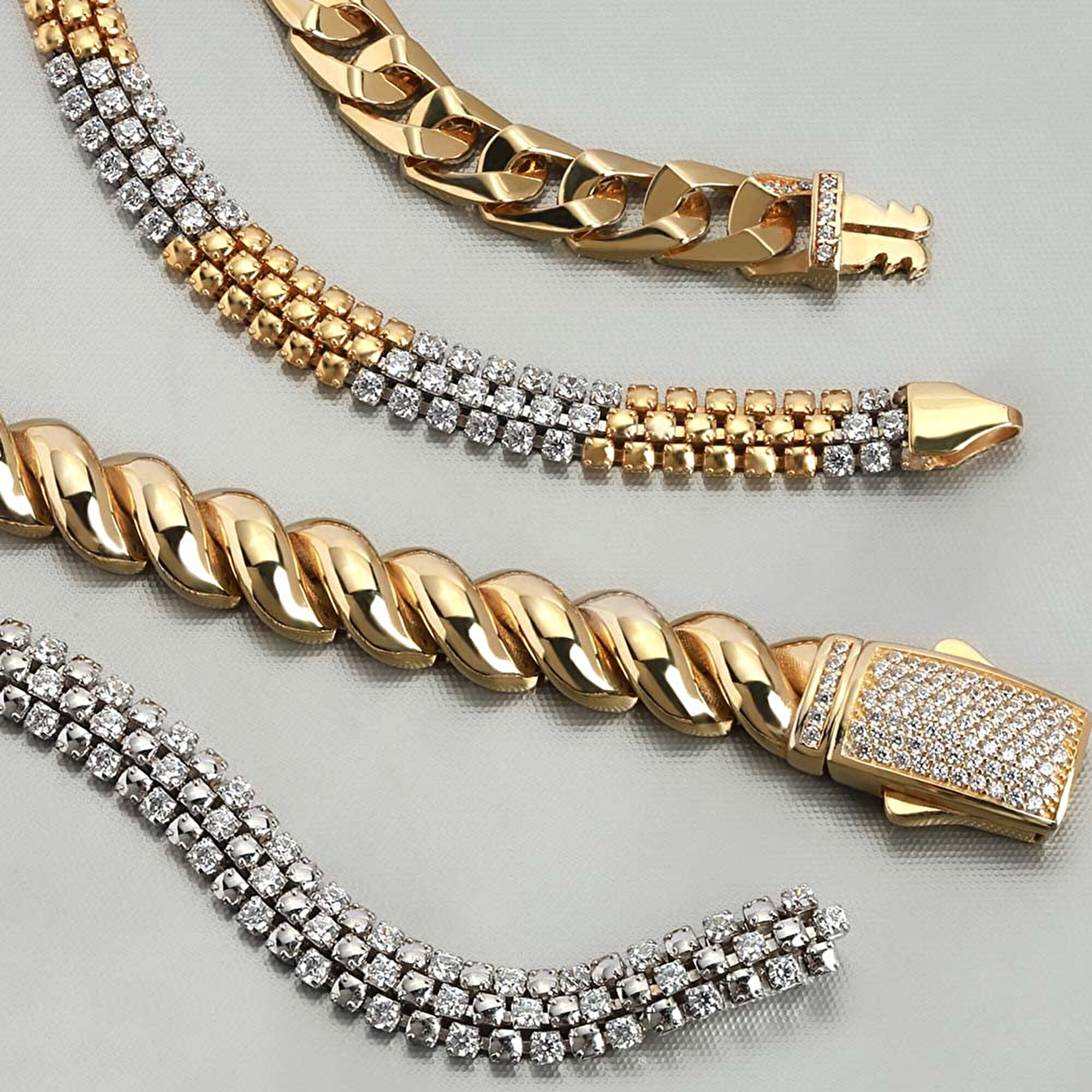 14 Ayar Sarı Altın Burgu Kelepçe Bilezik