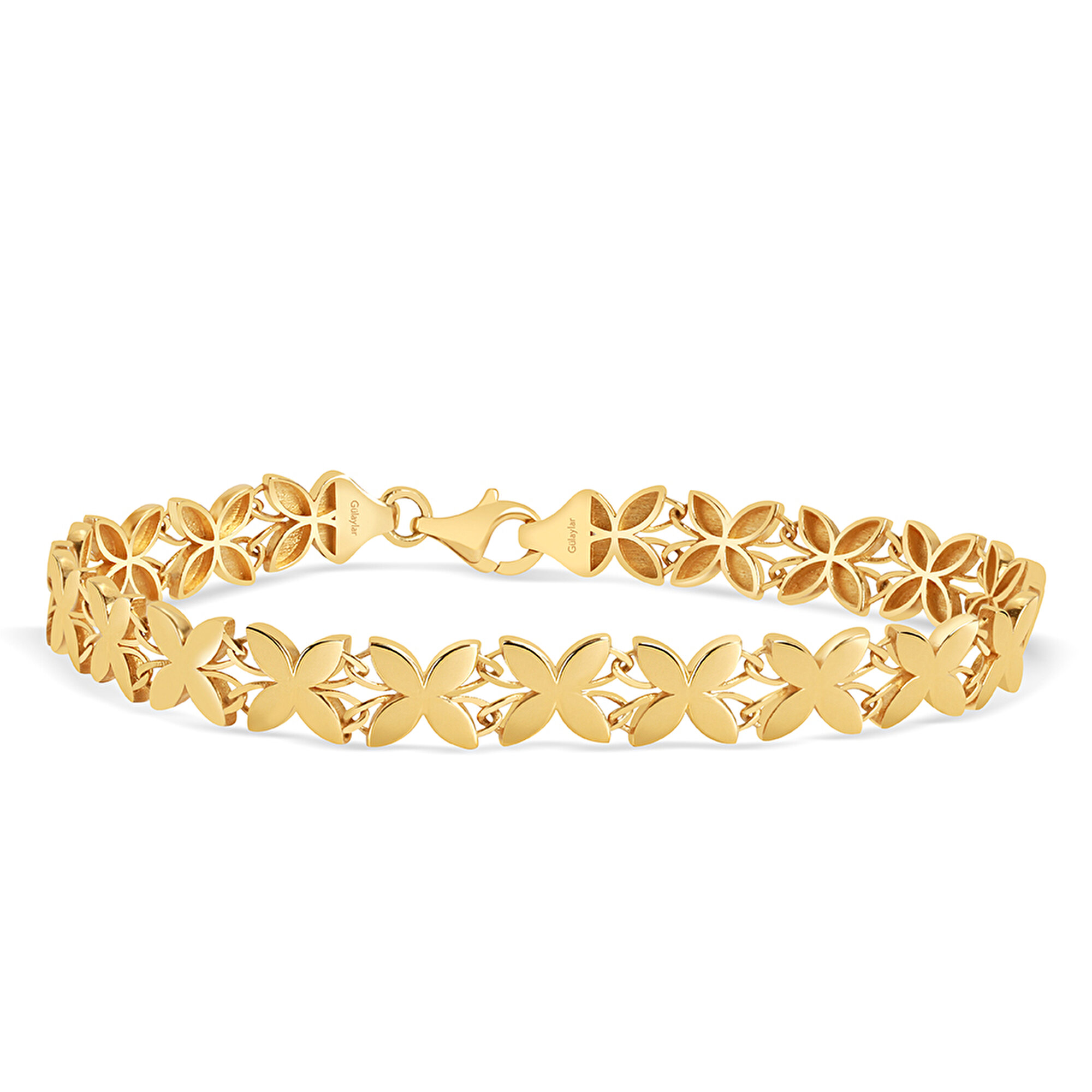 14 Ayar Sarı Altın Taşsız Bileklik