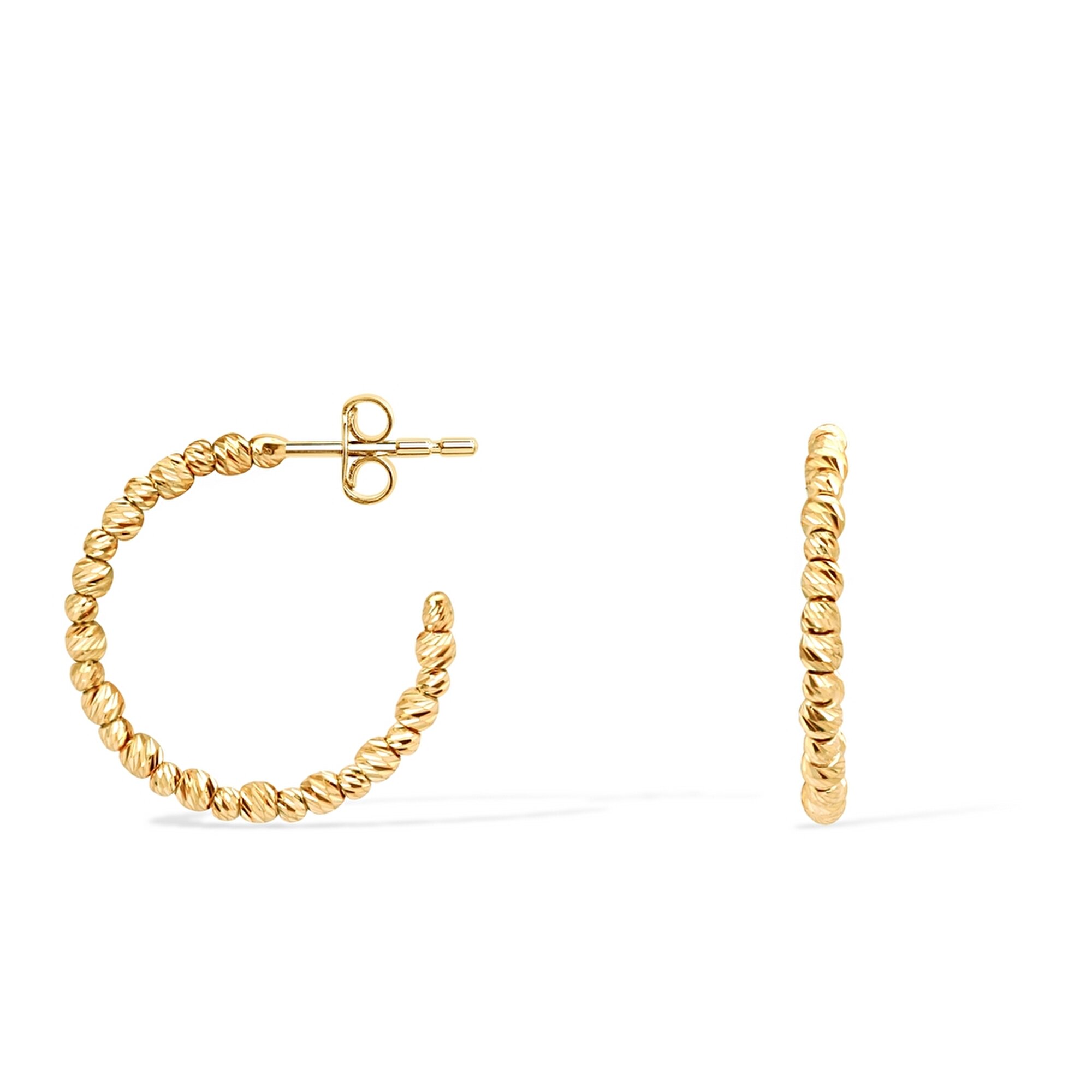 14 Ayar Sarı Altın Dorika Küpe