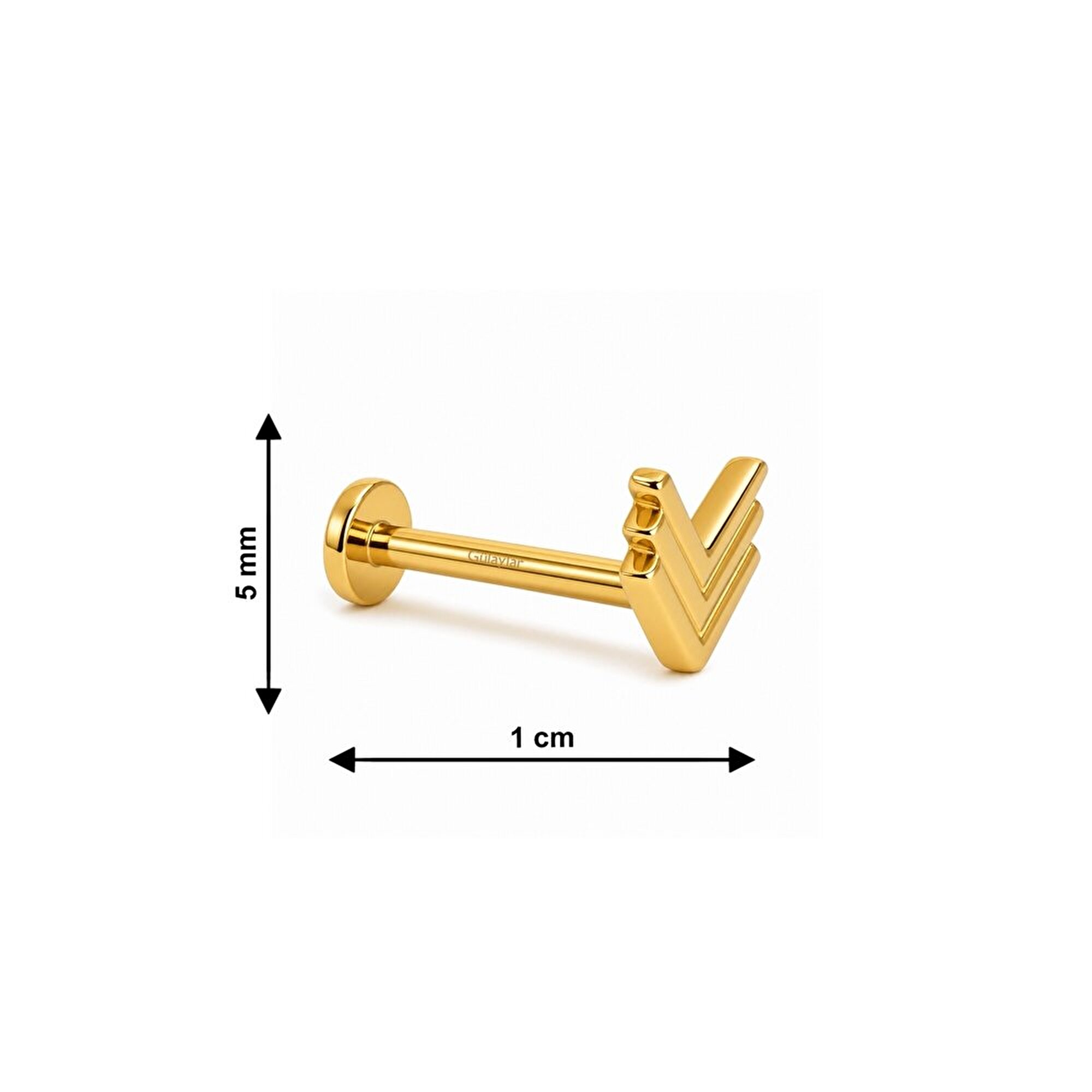 14 Ayar Sarı Altın Tragus Piercing