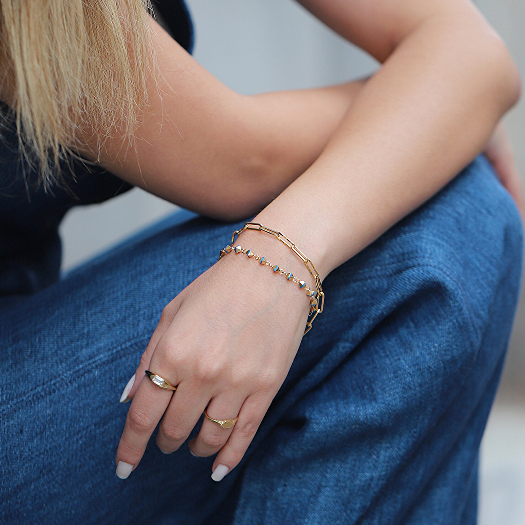 14 Ayar Sarı Altın  Ataç Zincir Bileklik