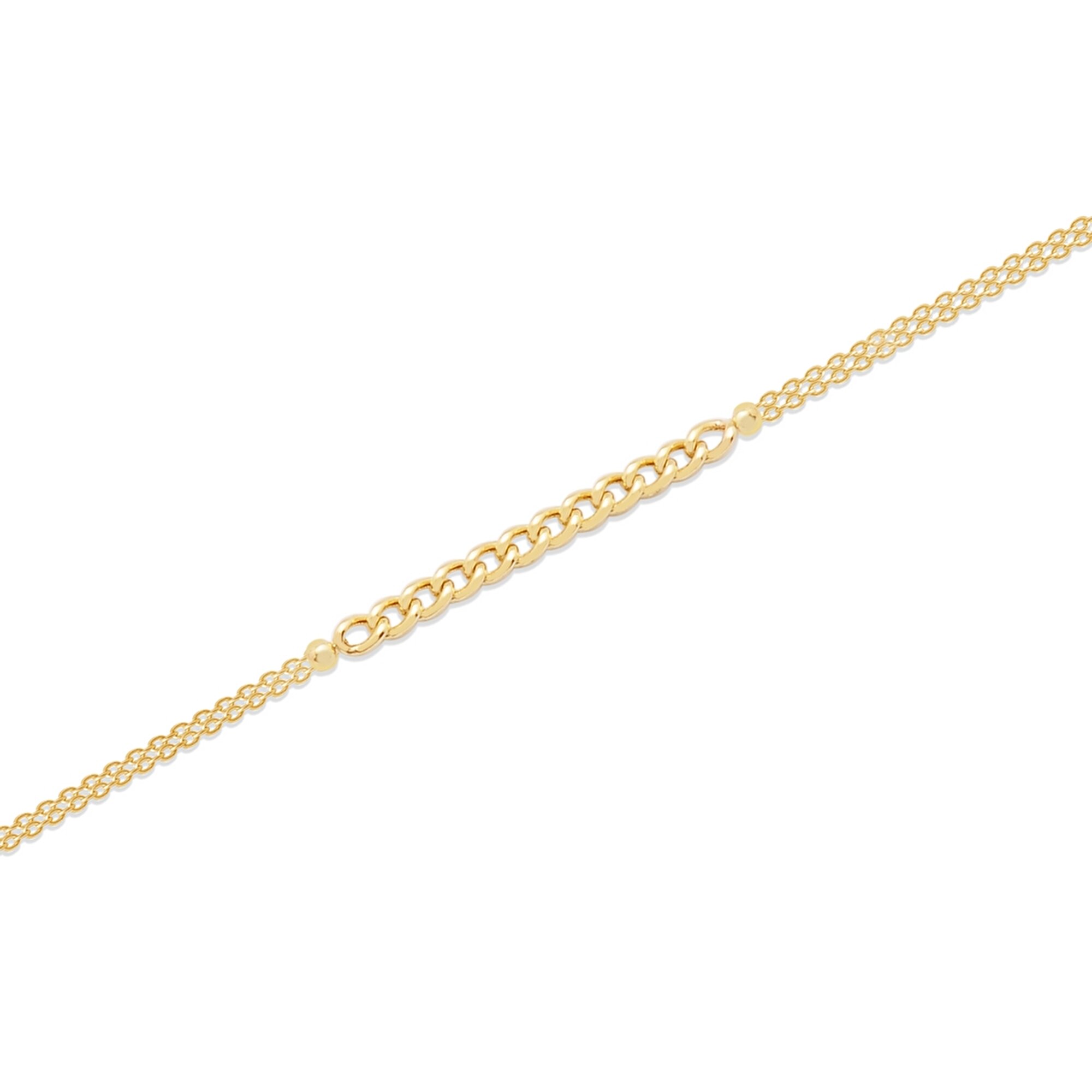 14 Ayar Sarı Altın Trend Zincir Bileklik