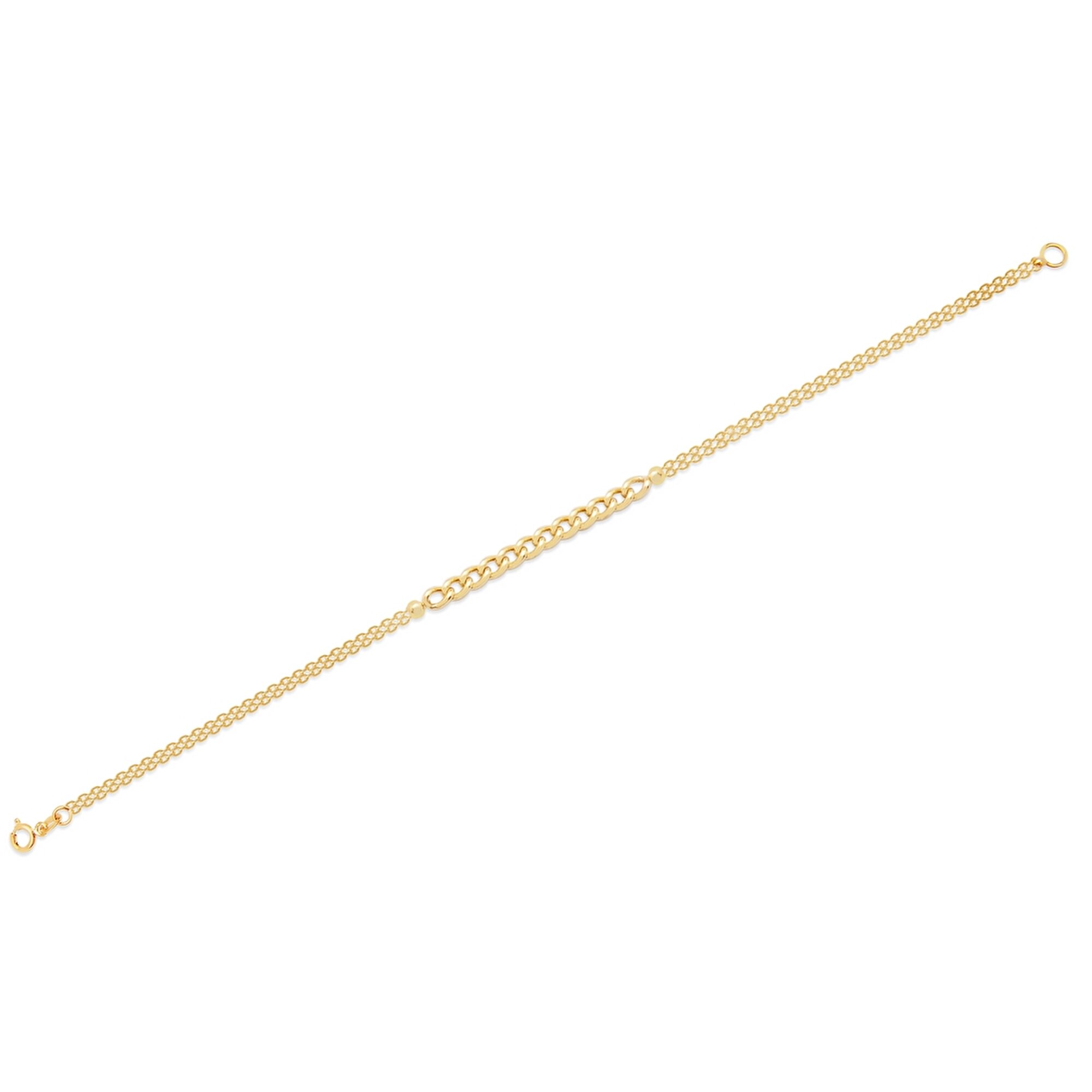 14 Ayar Sarı Altın Trend Zincir Bileklik