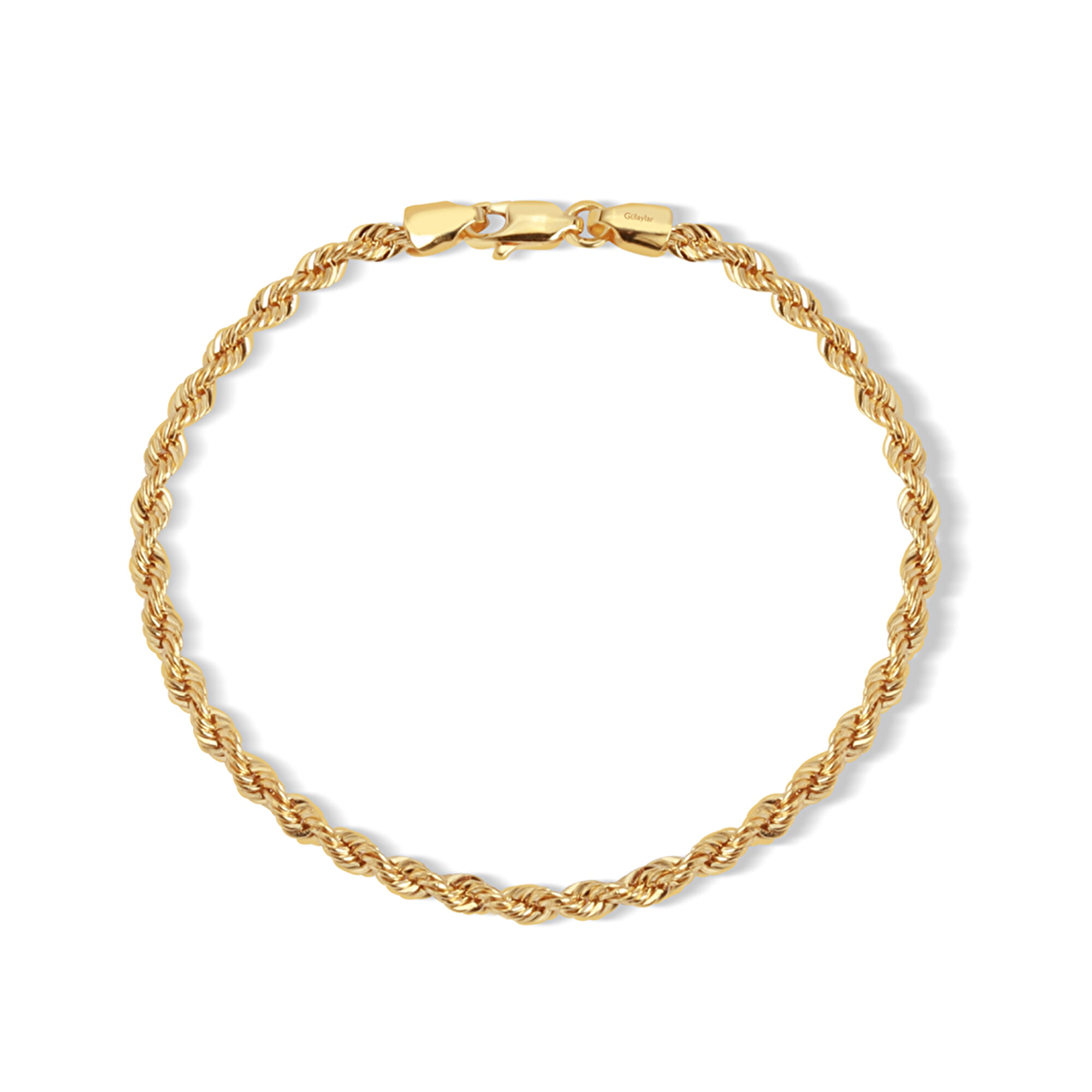 14 Ayar Sarı Altın Halat Bileklik