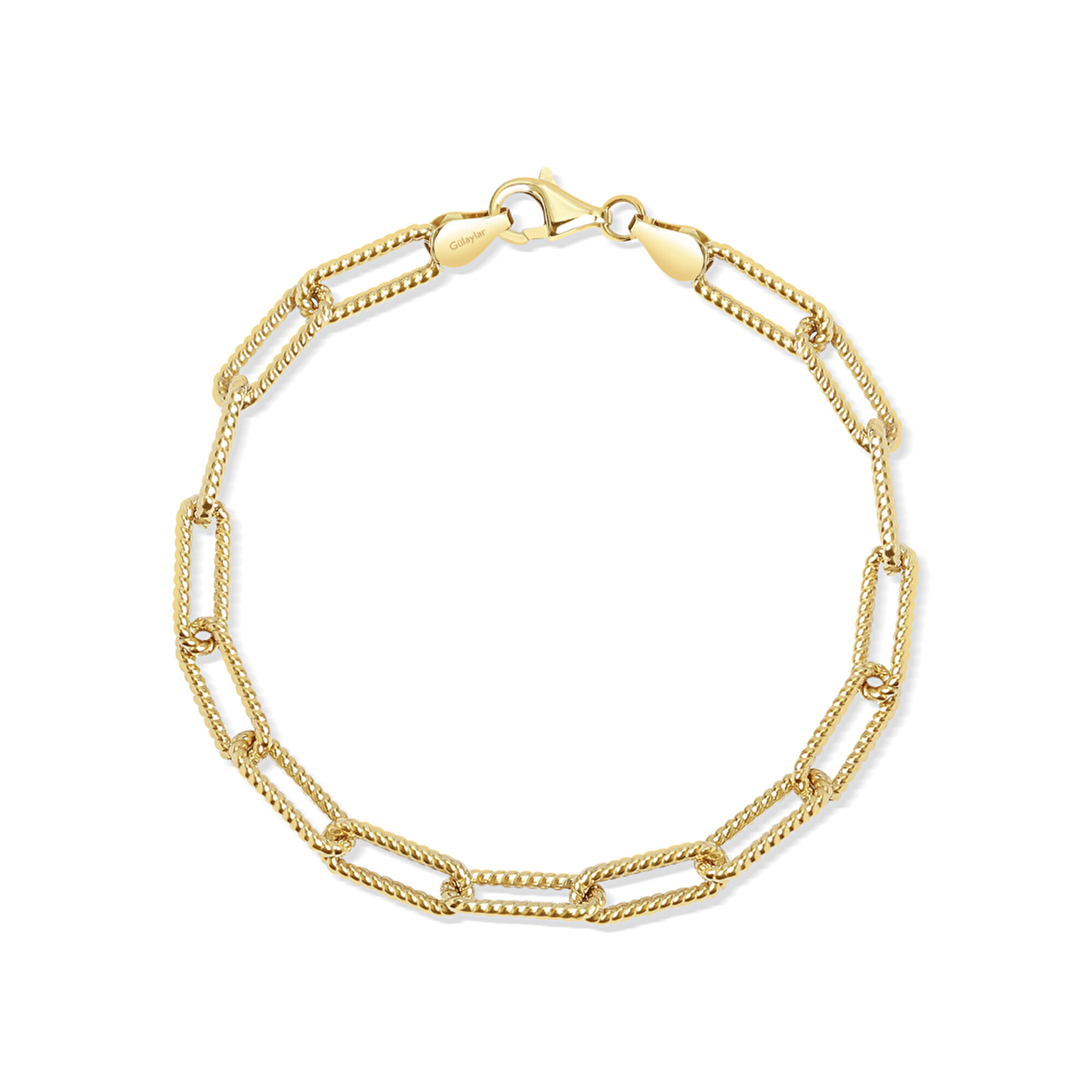 14 Ayar Sarı Altın Ataç Bileklik