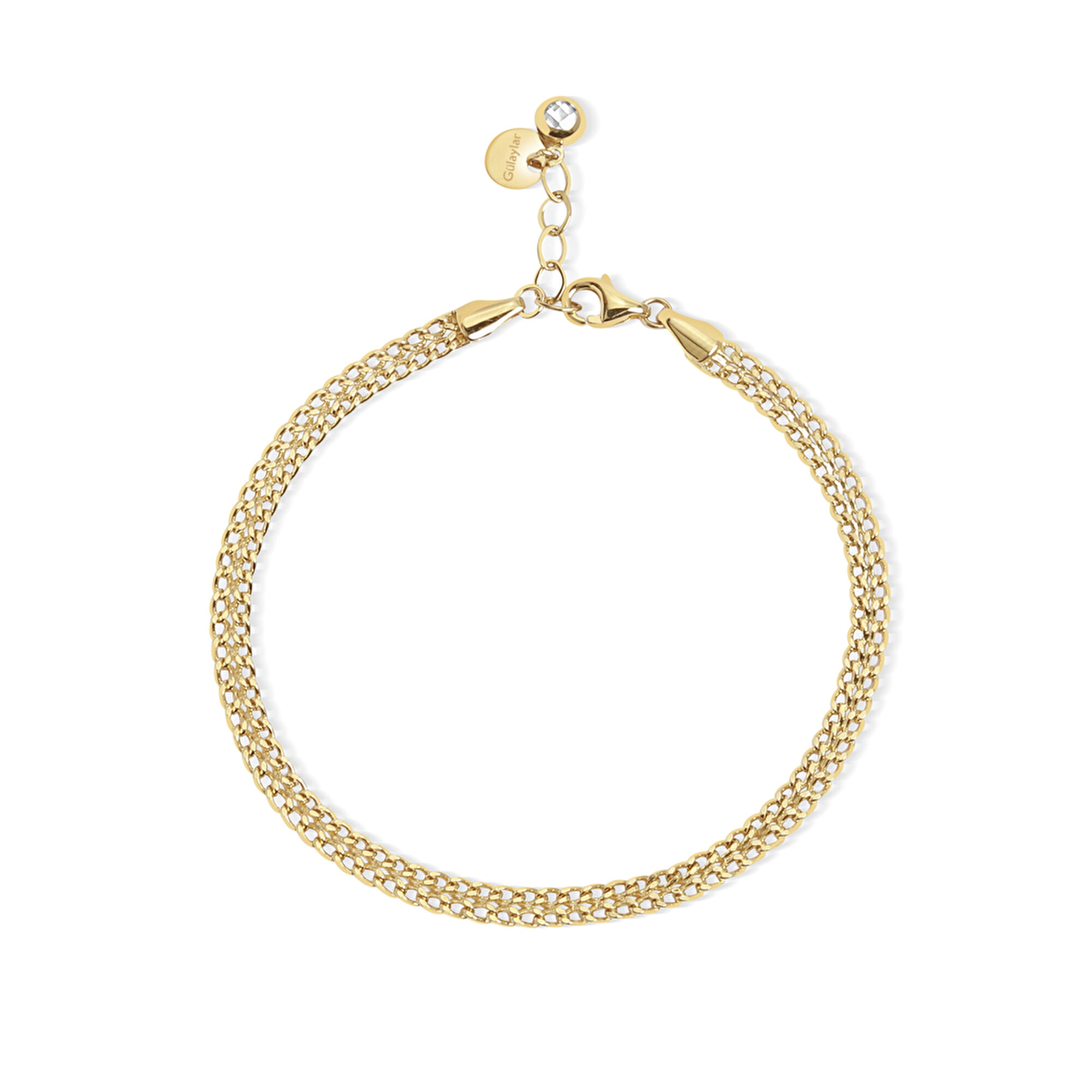 14 Ayar Sarı Altın Zincir Bileklik