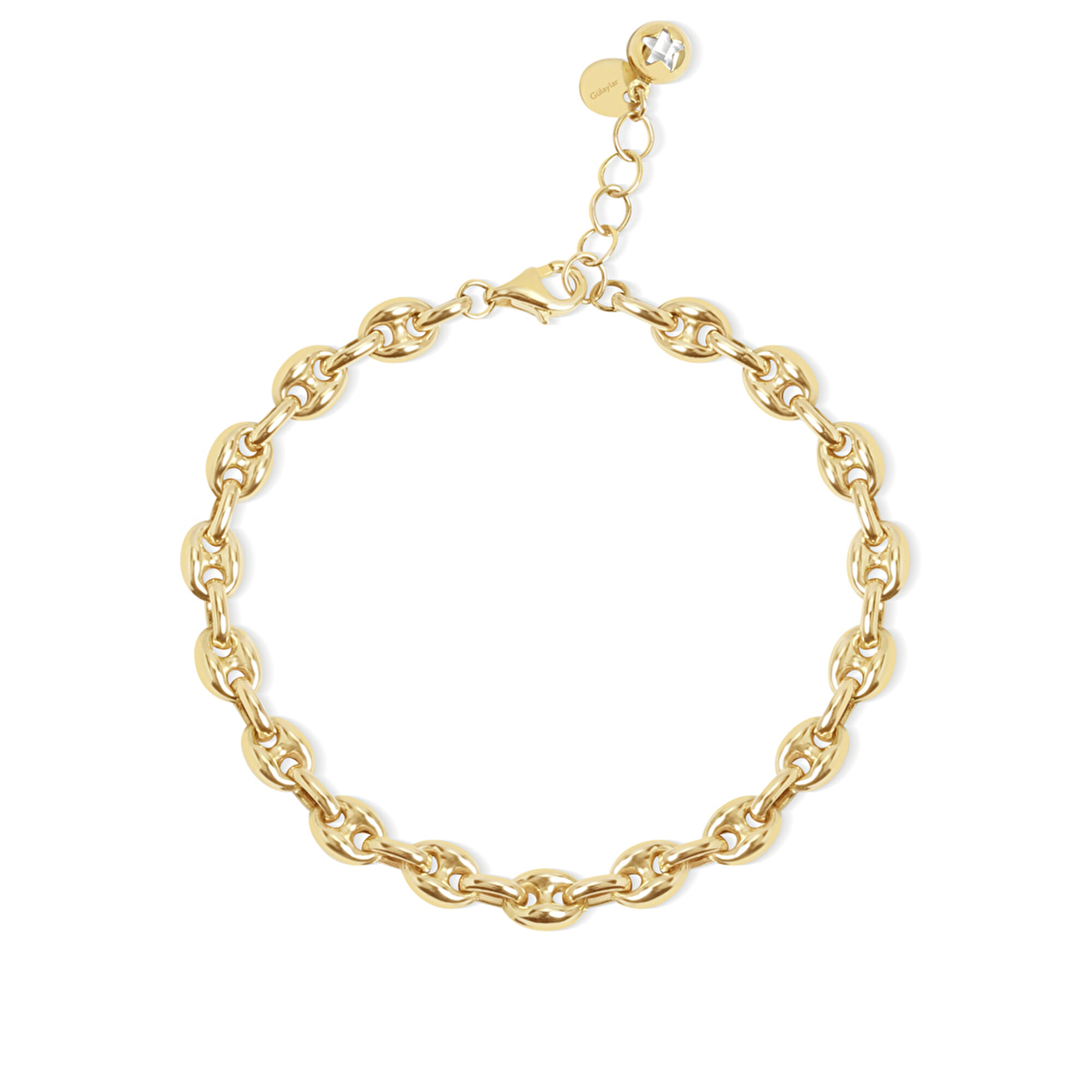 14 Ayar Sarı Altın Gemici Zincir Bileklik