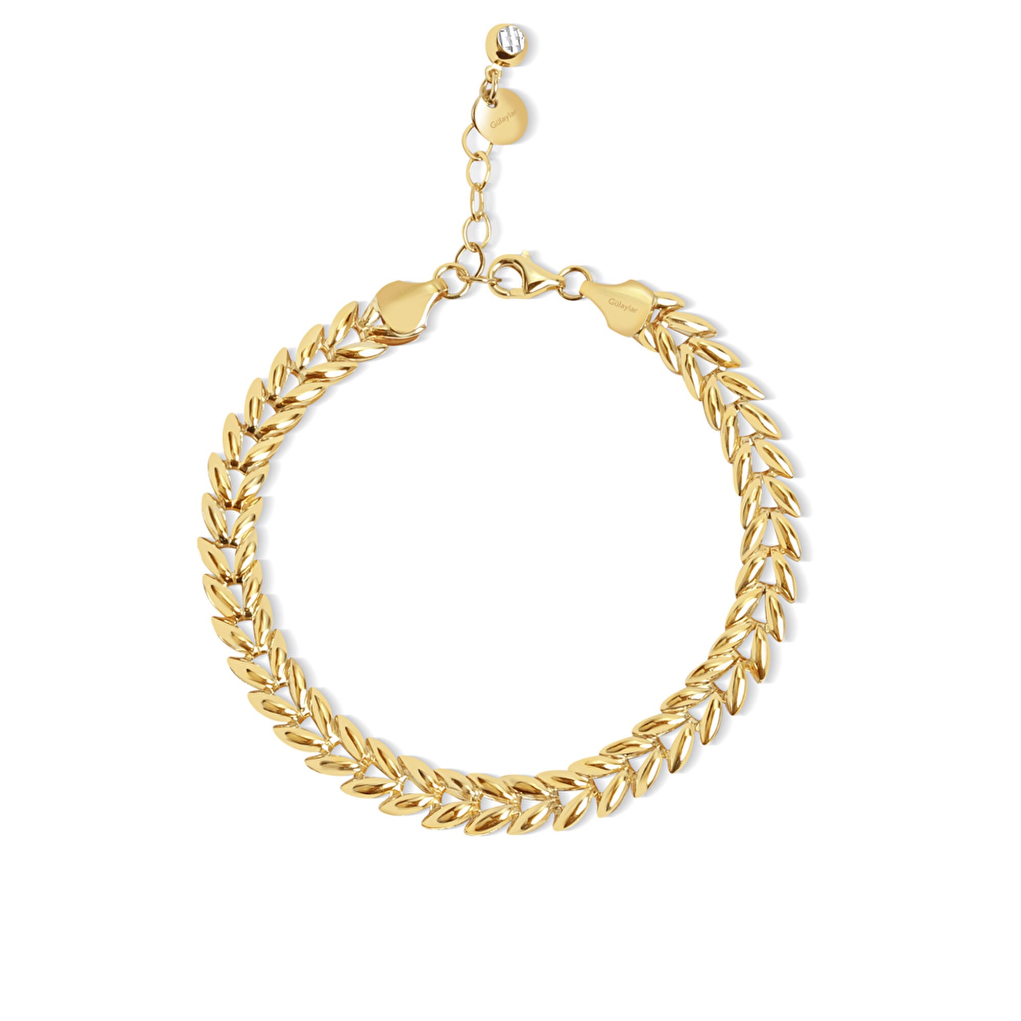 14 Ayar Sarı Altın Başak Bileklik