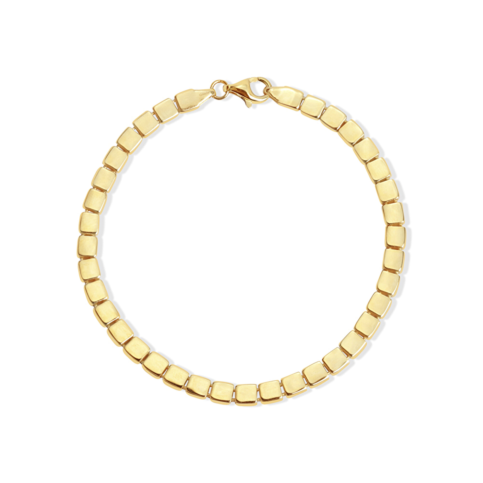 14 Ayar Sarı Altın Taşsız Zincir Bileklik