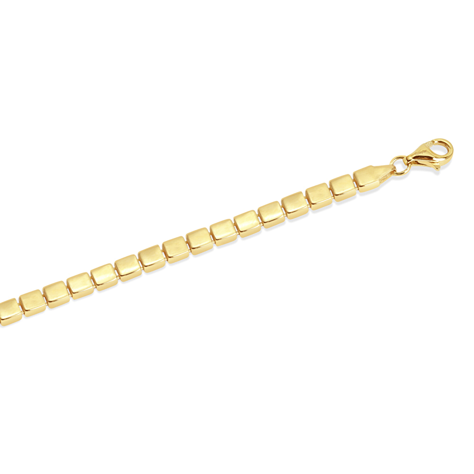 14 Ayar Sarı Altın Taşsız Zincir Bileklik