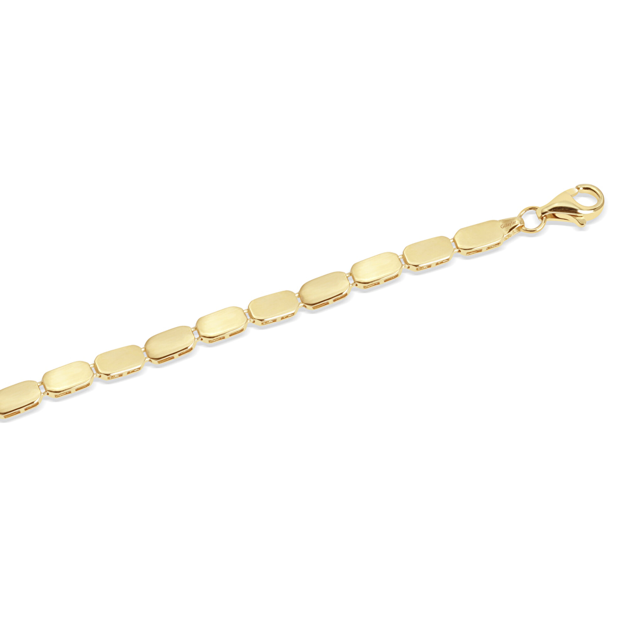 14 Ayar Sarı Altın Taşsız Bileklik