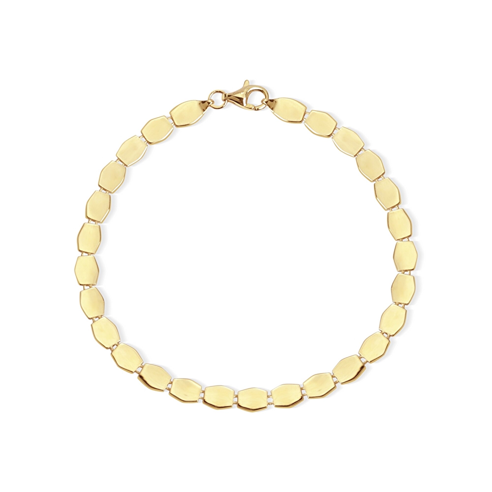 14 Ayar Sarı Altın Taşsız Zincir Bileklik