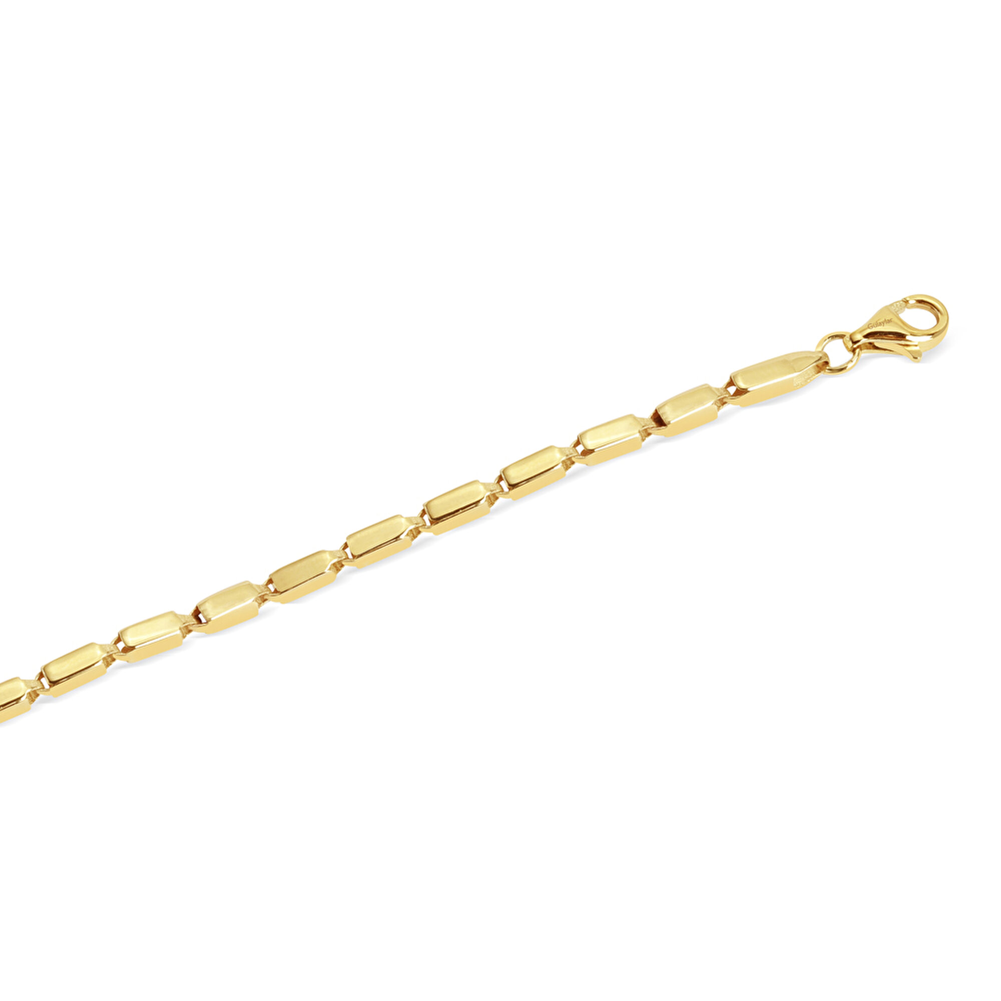 14 Ayar Sarı Altın Taşsız Zincir Bileklik