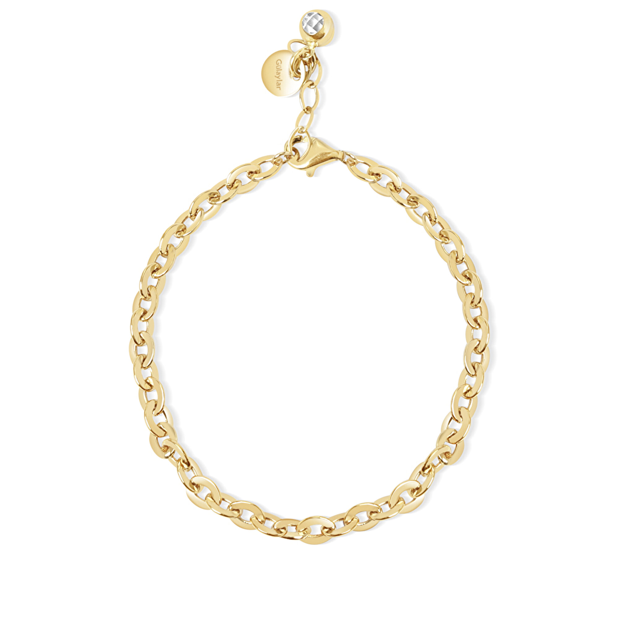 14 Ayar Sarı Altın Zincir Bileklik