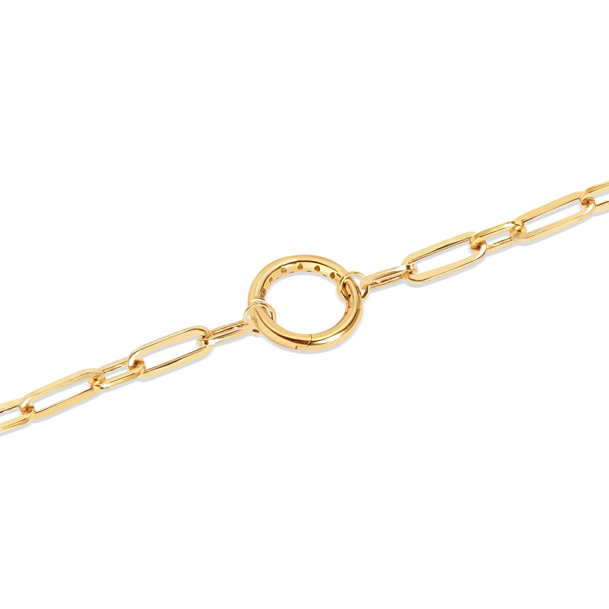 14 Ayar Sarı Altın Ataç Zincir Bileklik