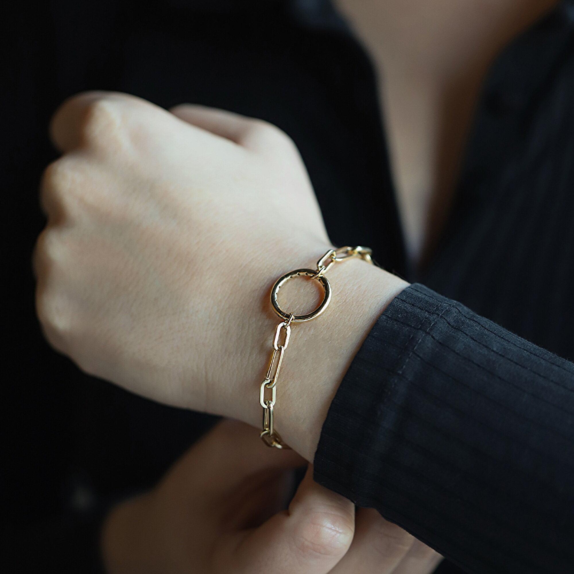 14 Ayar Sarı Altın Ataç Zincir Bileklik