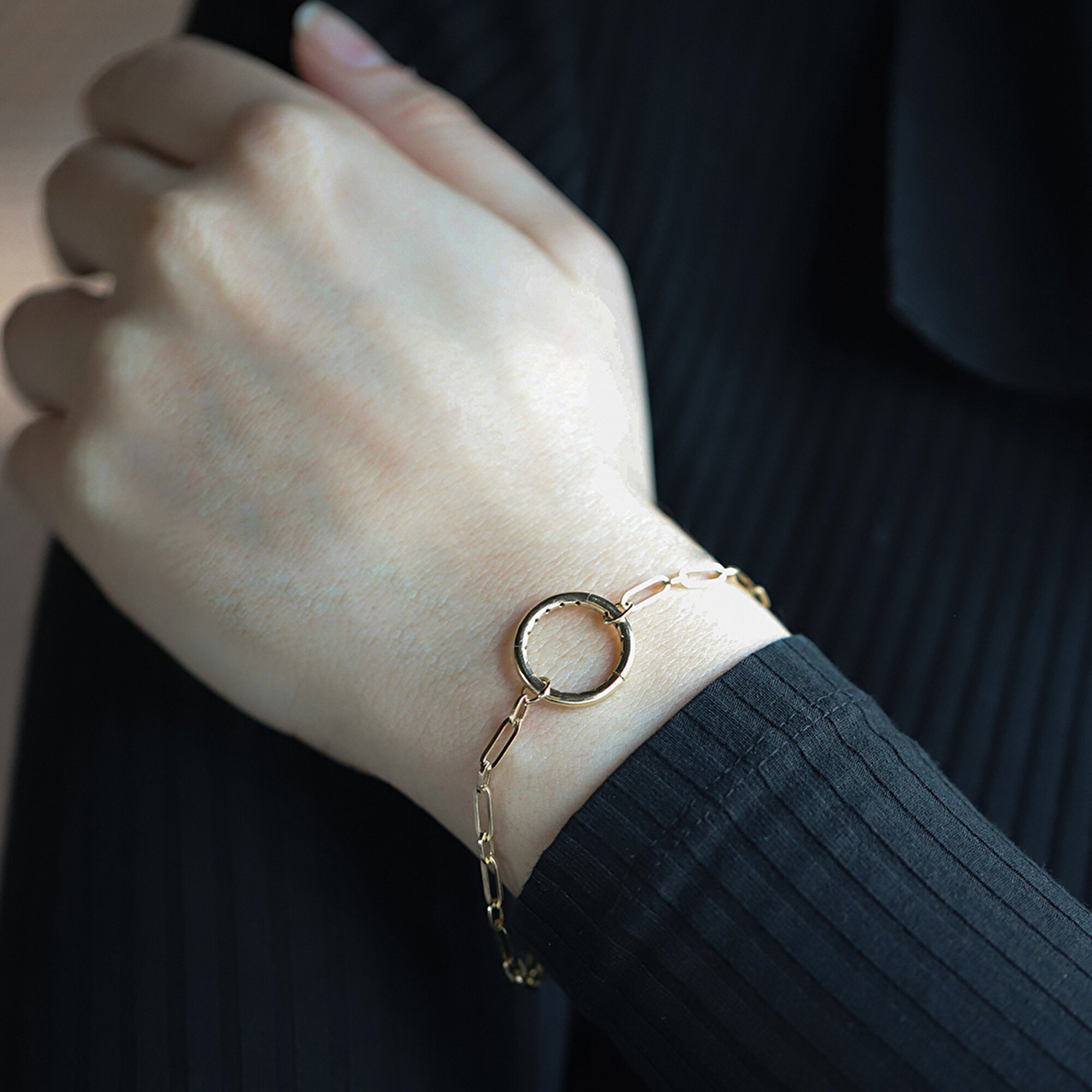 14 Ayar Sarı Altın Ataç Zincir Bileklik