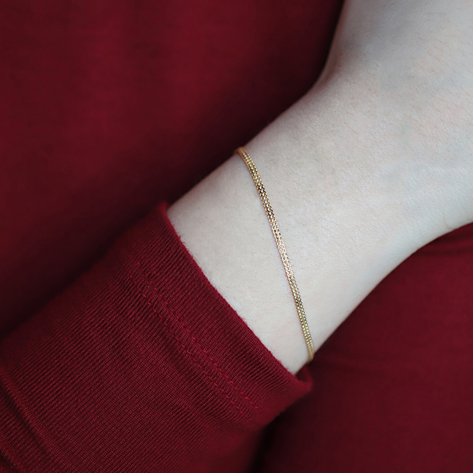 14 Ayar Sarı Altın Zincir Bileklik