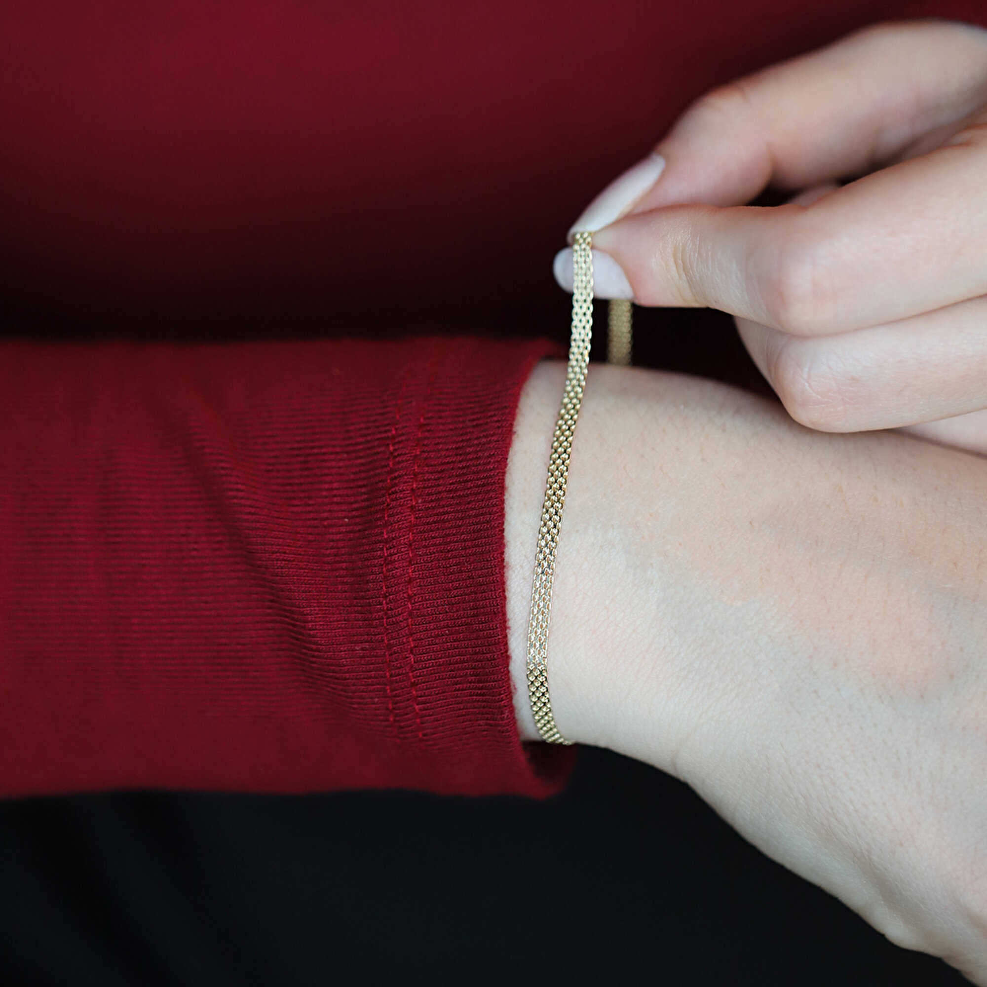 14 Ayar Sarı Altın Zincir Bileklik