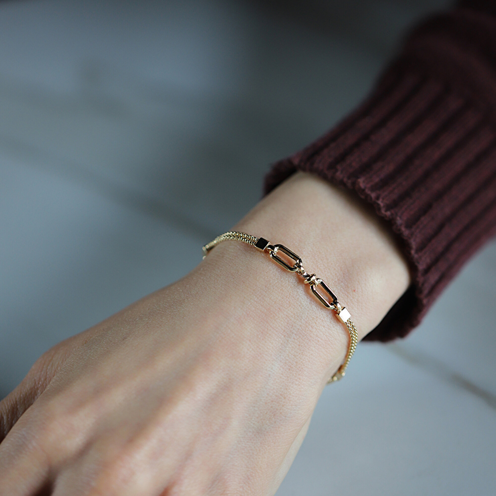 14 Ayar Sarı Altın Zincir Bileklik