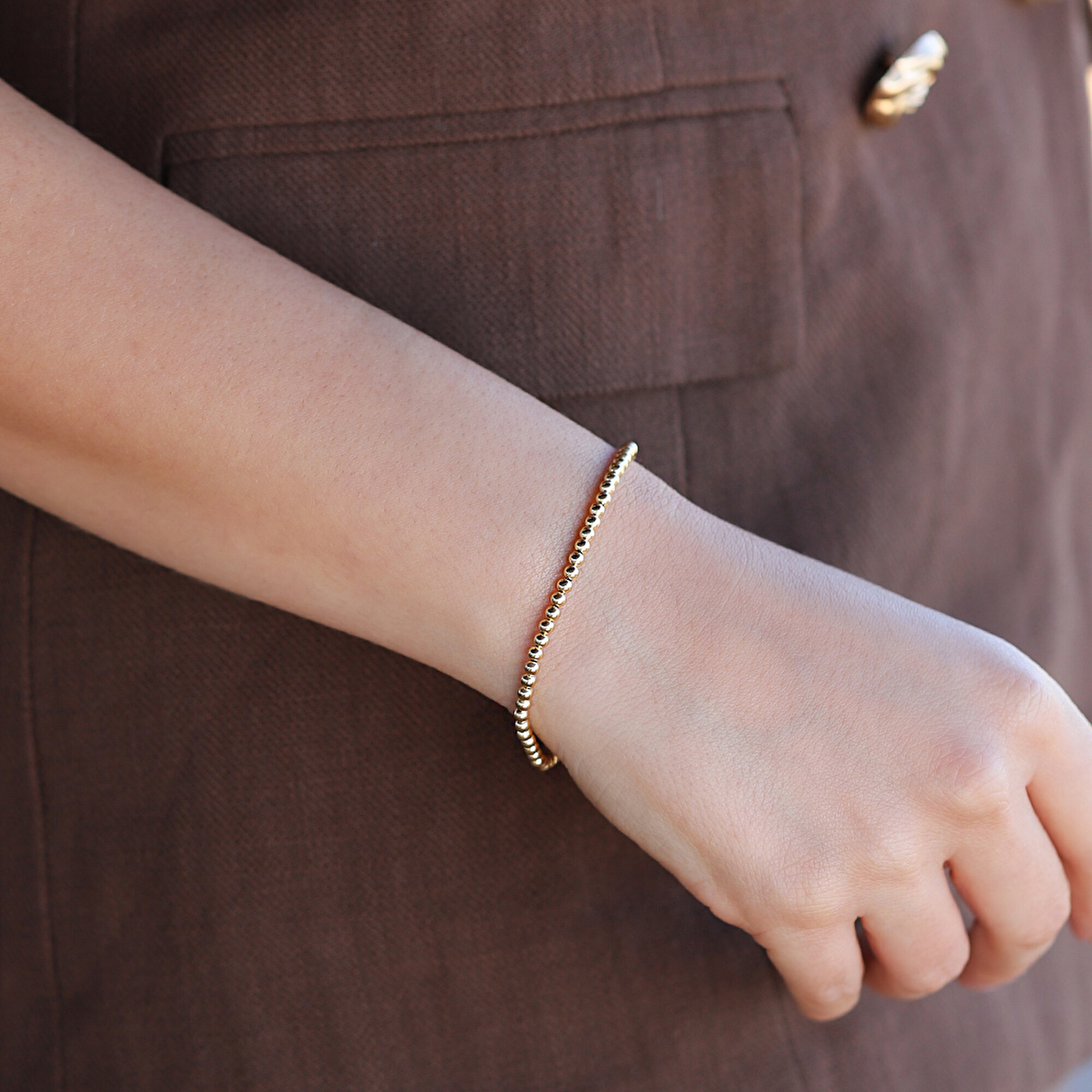 14 Ayar Sarı Altın Zincir Bileklik