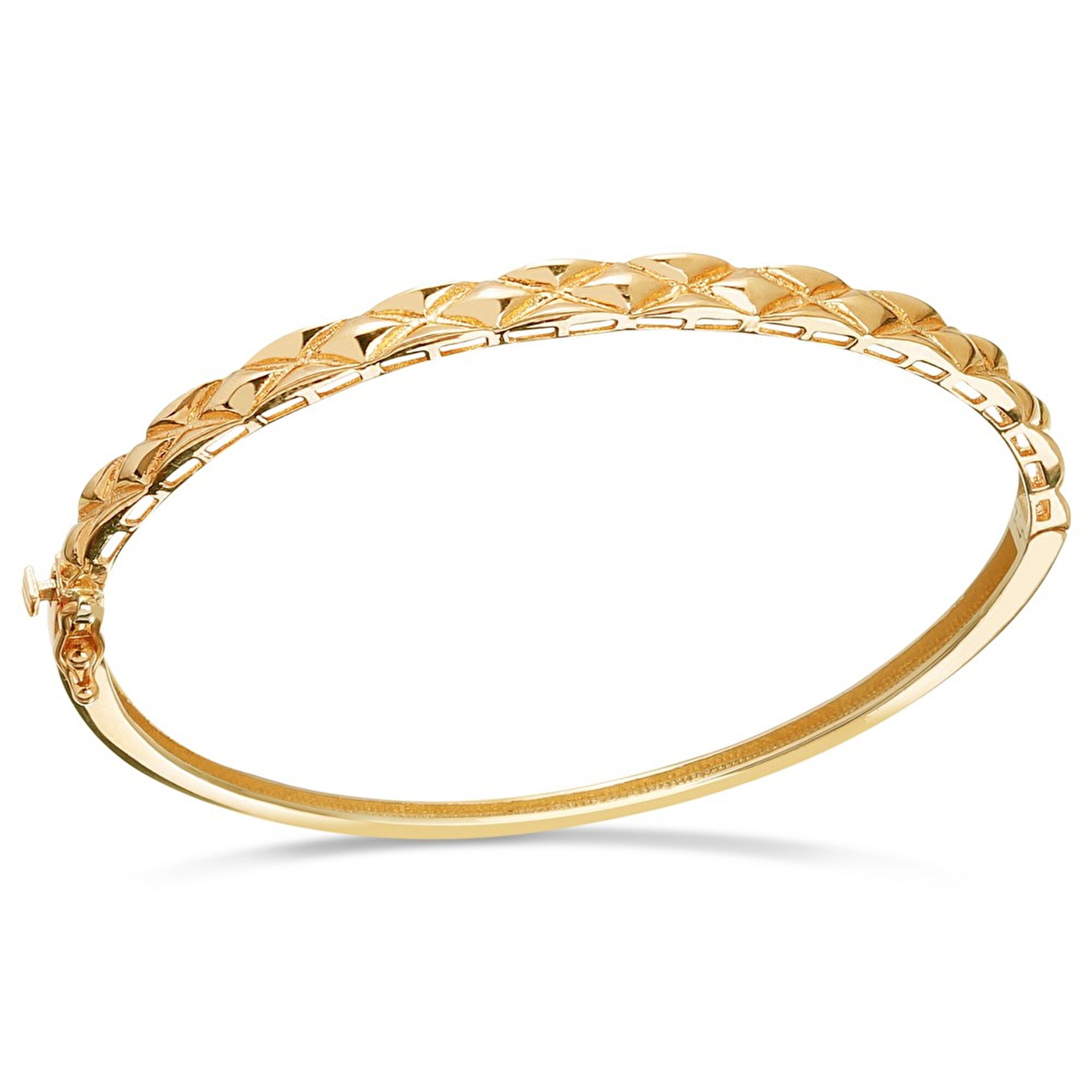 14 Ayar Sarı Altın Kelepçe Bilezik