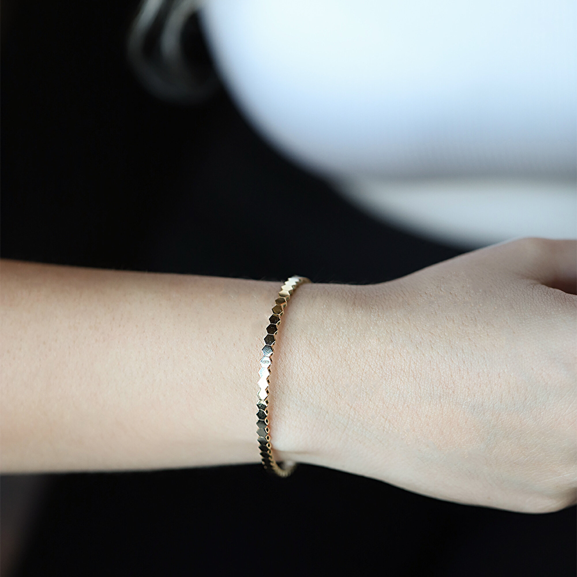 14 Ayar Sarı Altın Kelepçe Bilezik