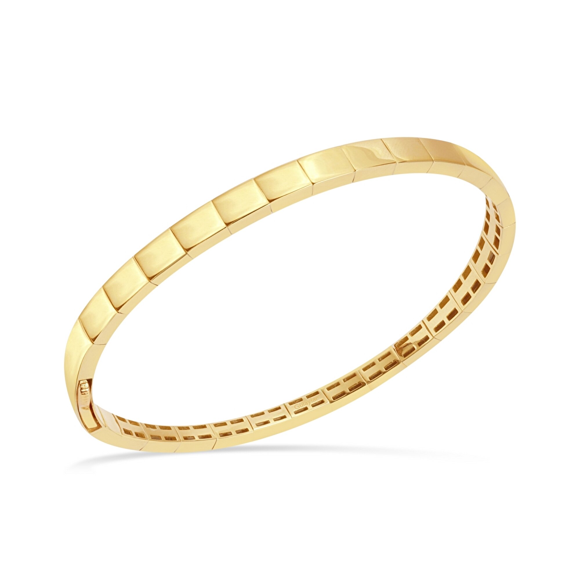 14 Ayar Sarı Altın Kelepçe Bilezik