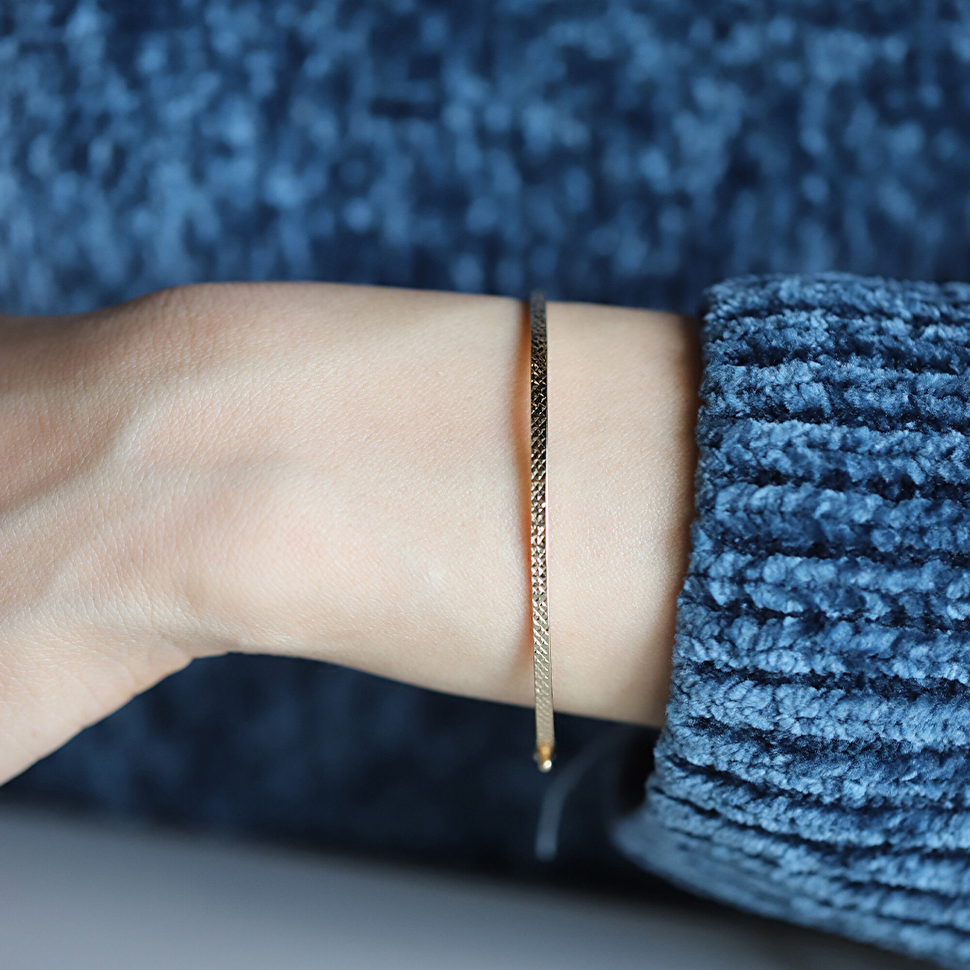 14 Ayar Sarı Altın Kelepçe Ajda Bilezik