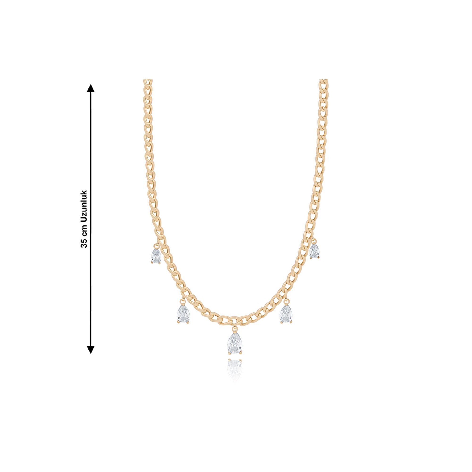 14 Ayar Sarı Altın Trend Choker Kolye