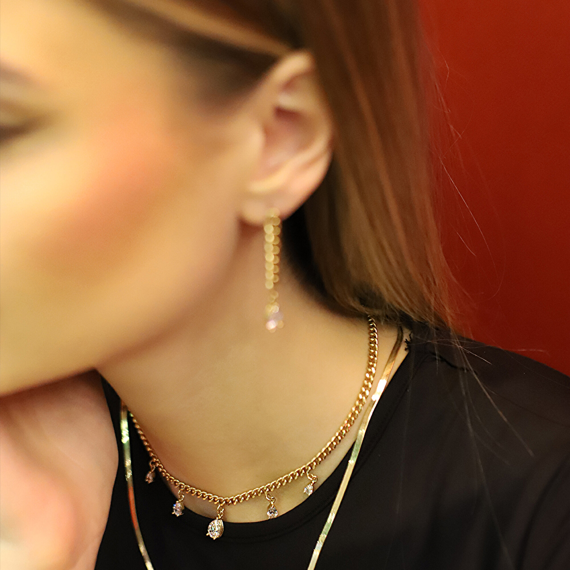 14 Ayar Sarı Altın Trend Choker Kolye