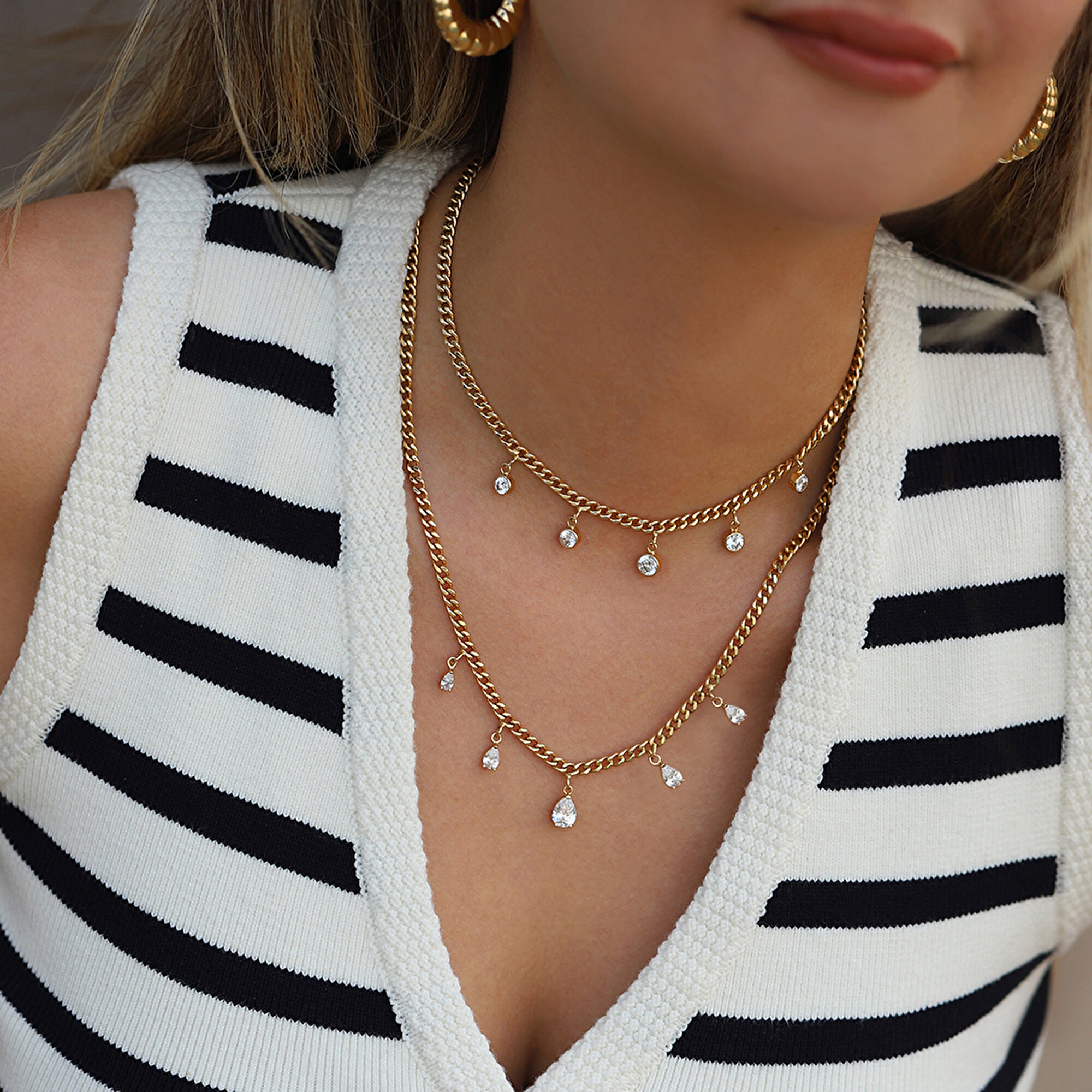 14 Ayar Sarı Altın Trend Choker Kolye