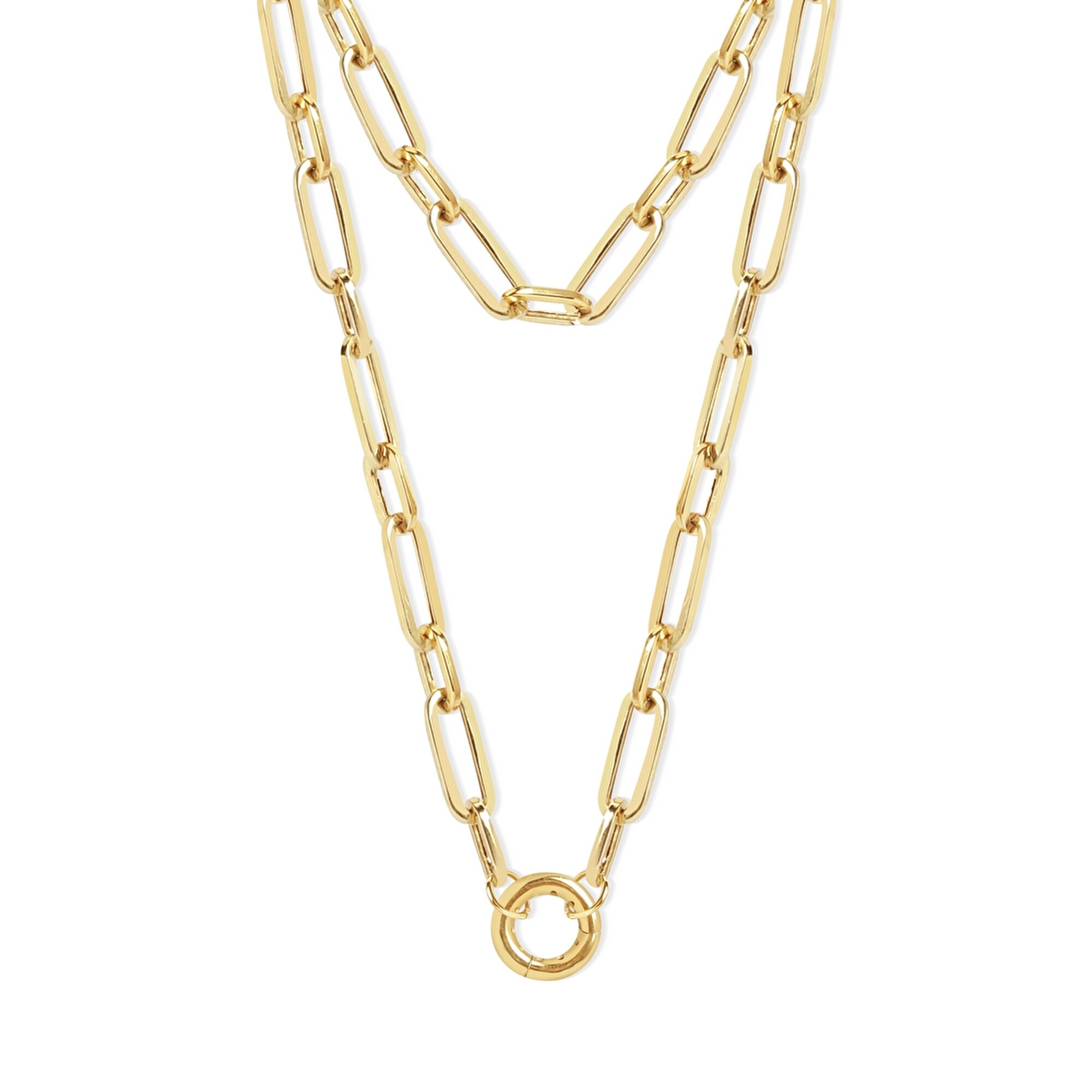 14 Ayar Sarı Altın Ataç Zincir Kolye